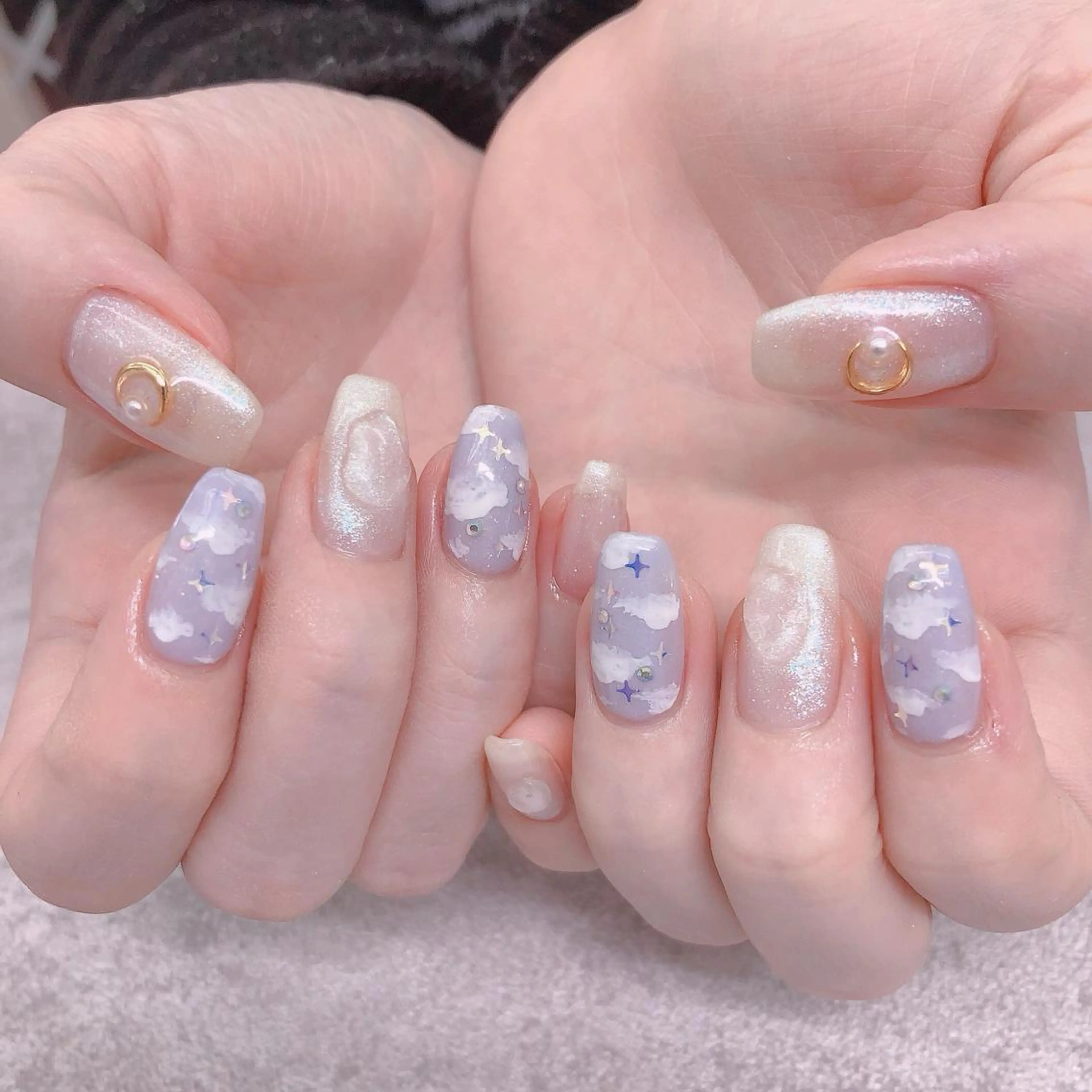 ネイル ラメ(グリッター) ストーンネイル ナナイチゼロ I.Naoのネイルデザイン