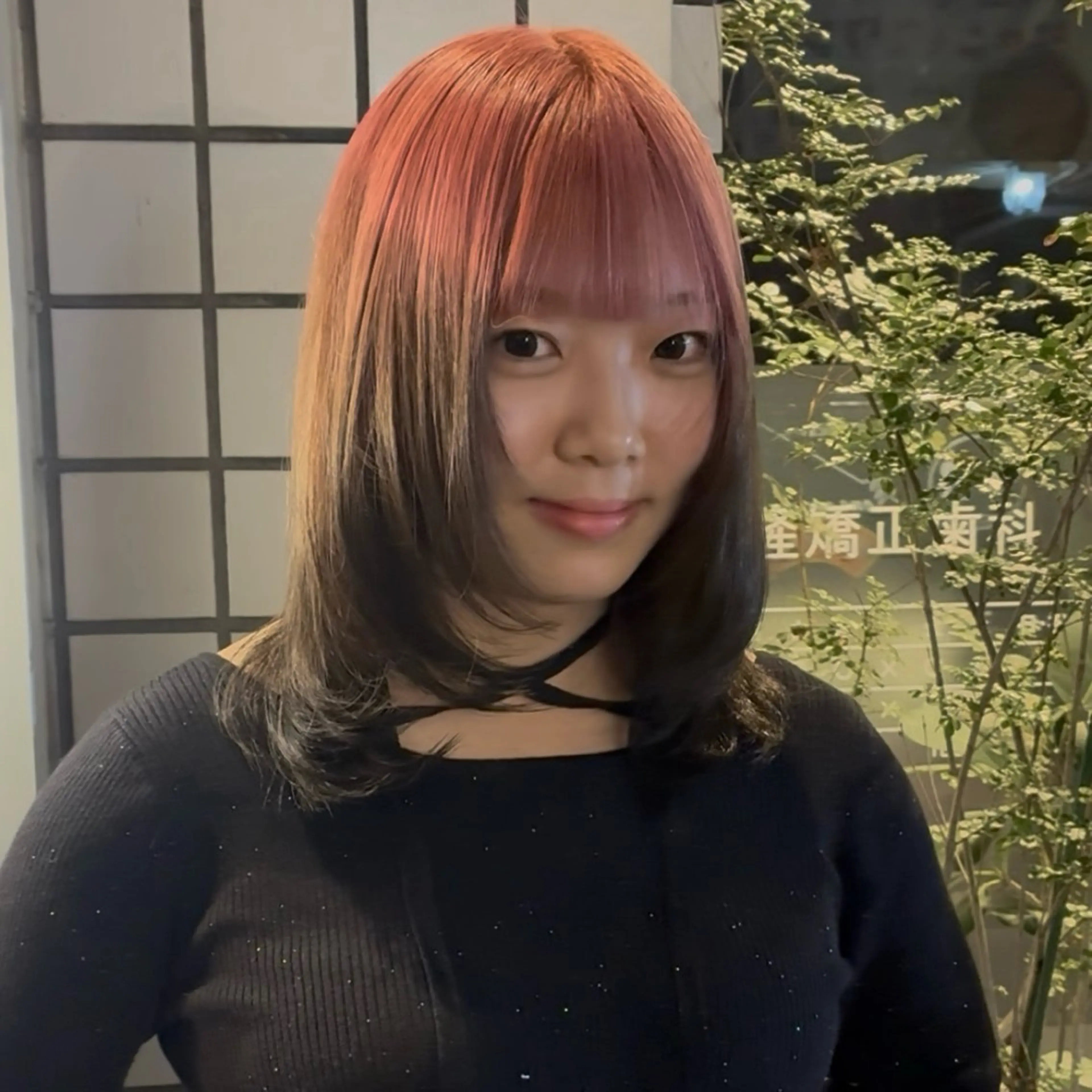 ミディアム レイヤーカット カット ヘアカラー トリートメント ハイトーン/レイヤー カット/TAKEのヘアスタイル