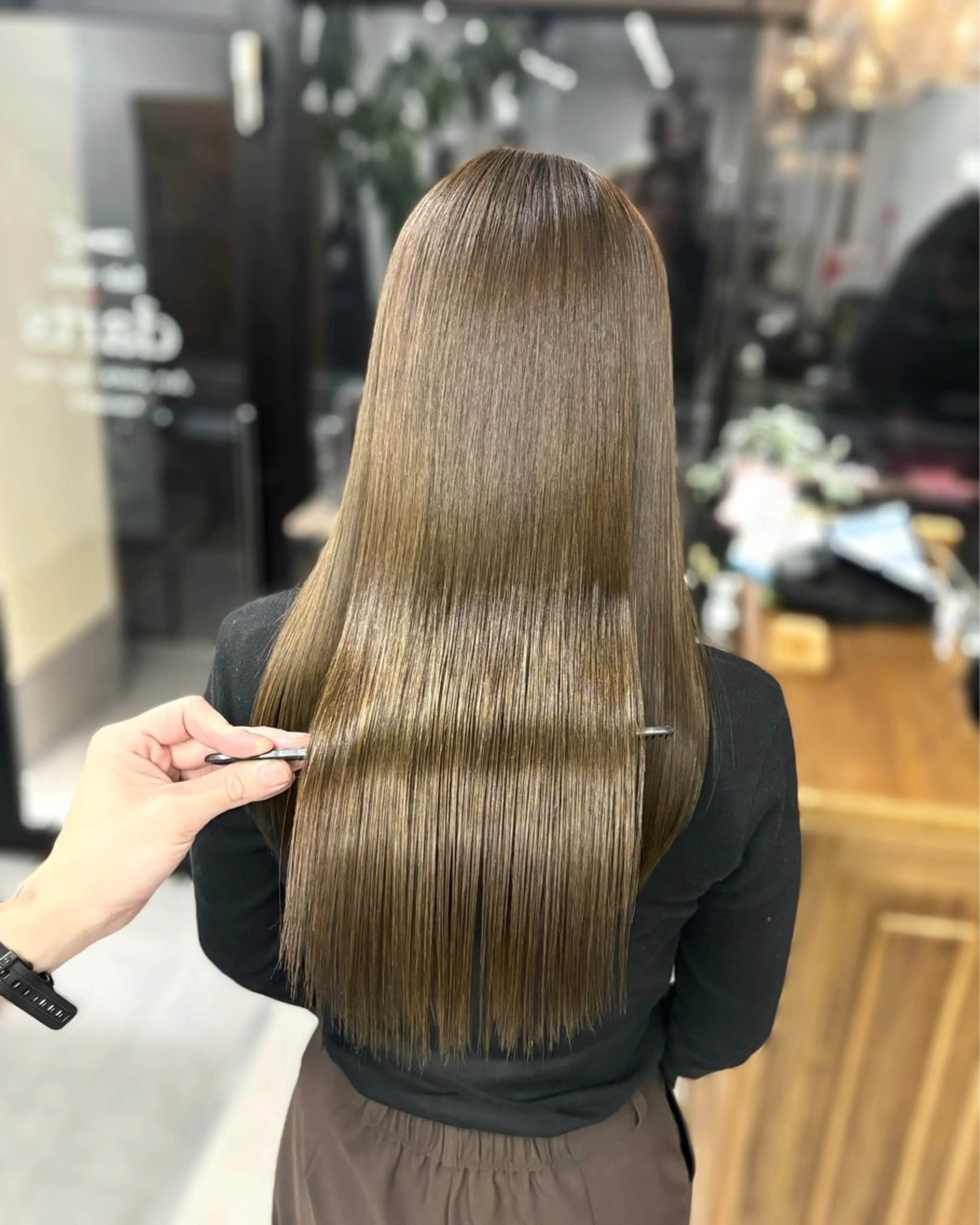 ロング カラー 髪質改善 縮毛矯正 マツダ レンのヘアスタイル