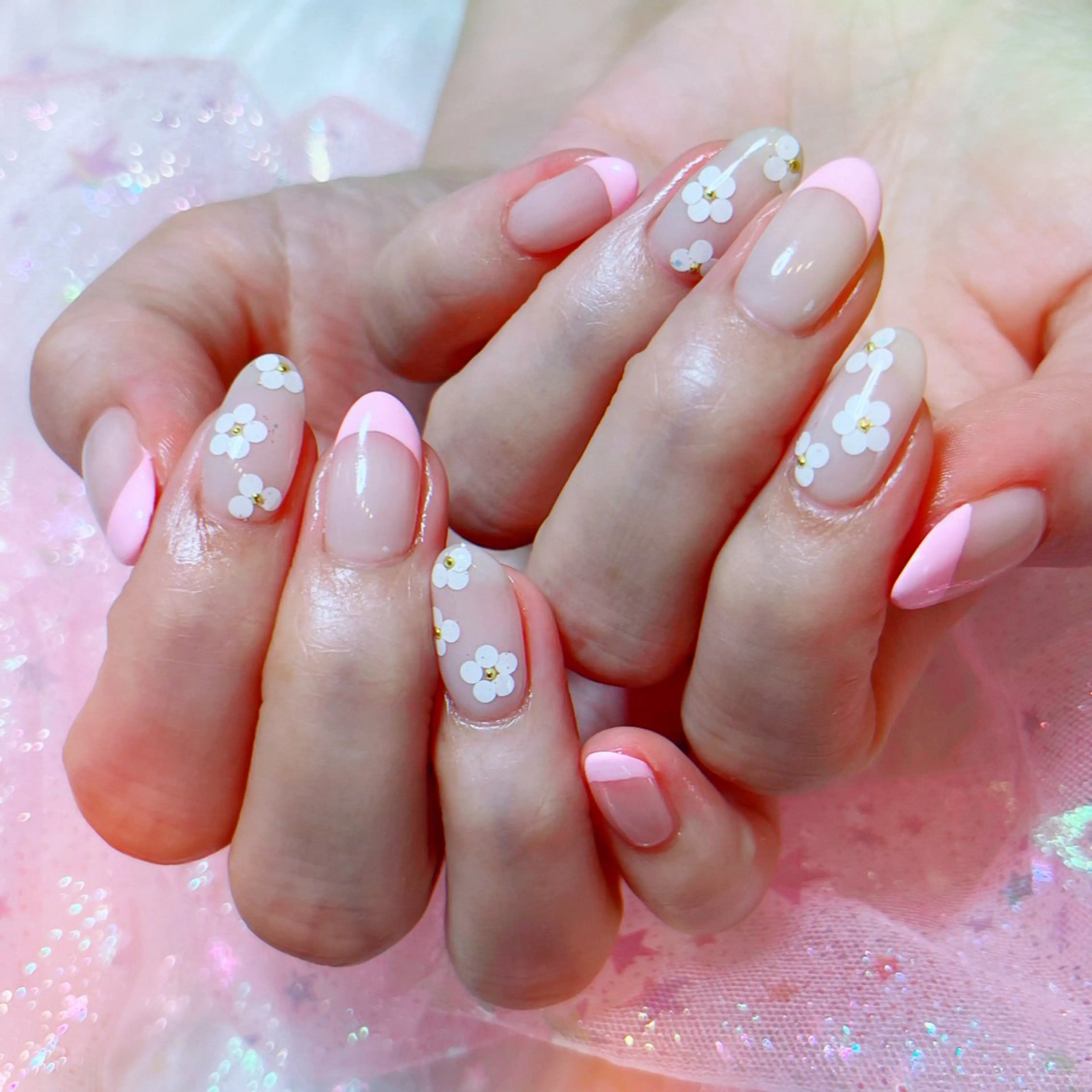 ネイル 桜ネイル フレンチネイル 春ネイル RUI ☆のネイルデザイン