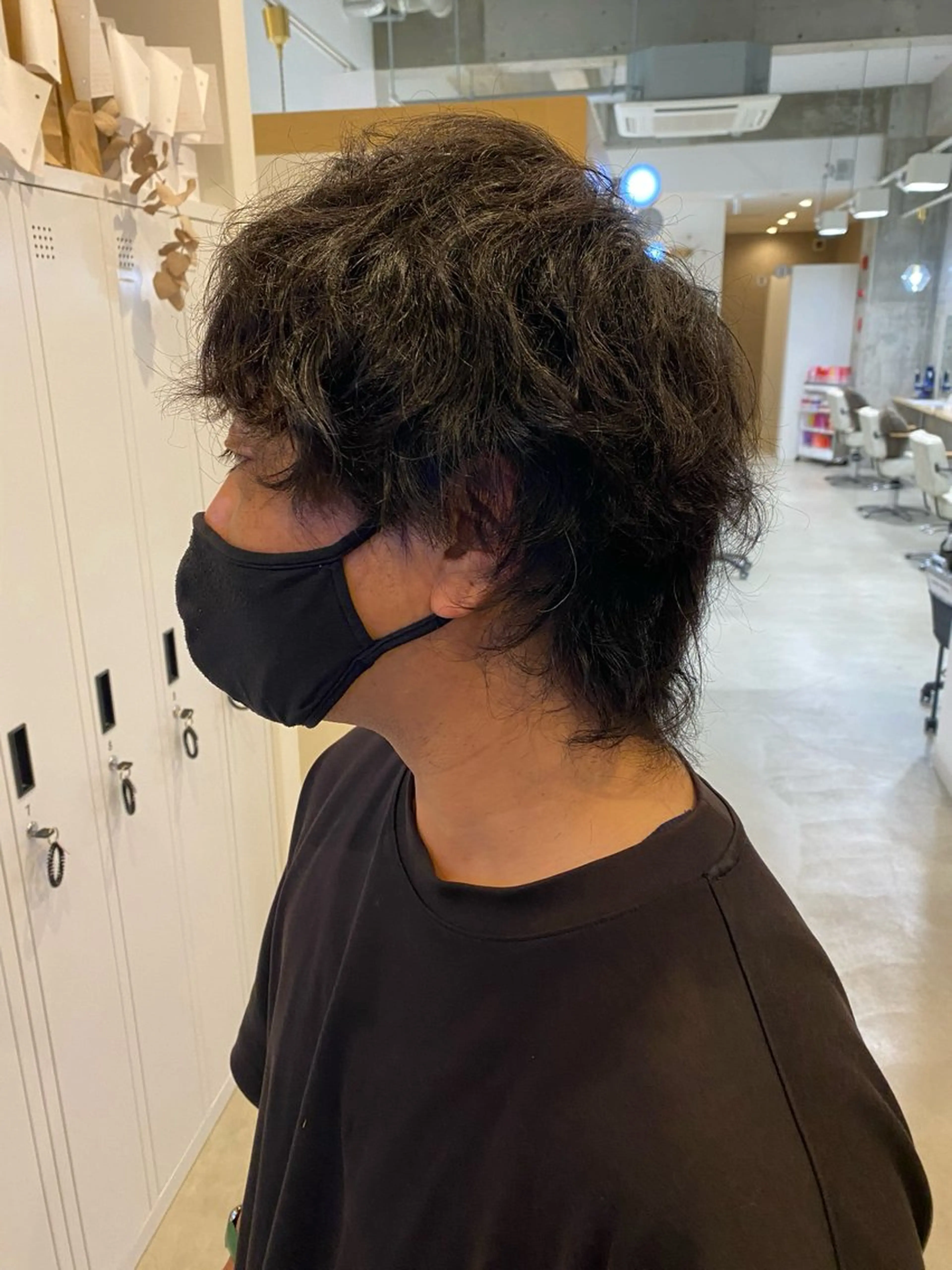 ミディアム カット パーマ メンズパーマ/ダウン パーマ/十文字玲音のヘアスタイル