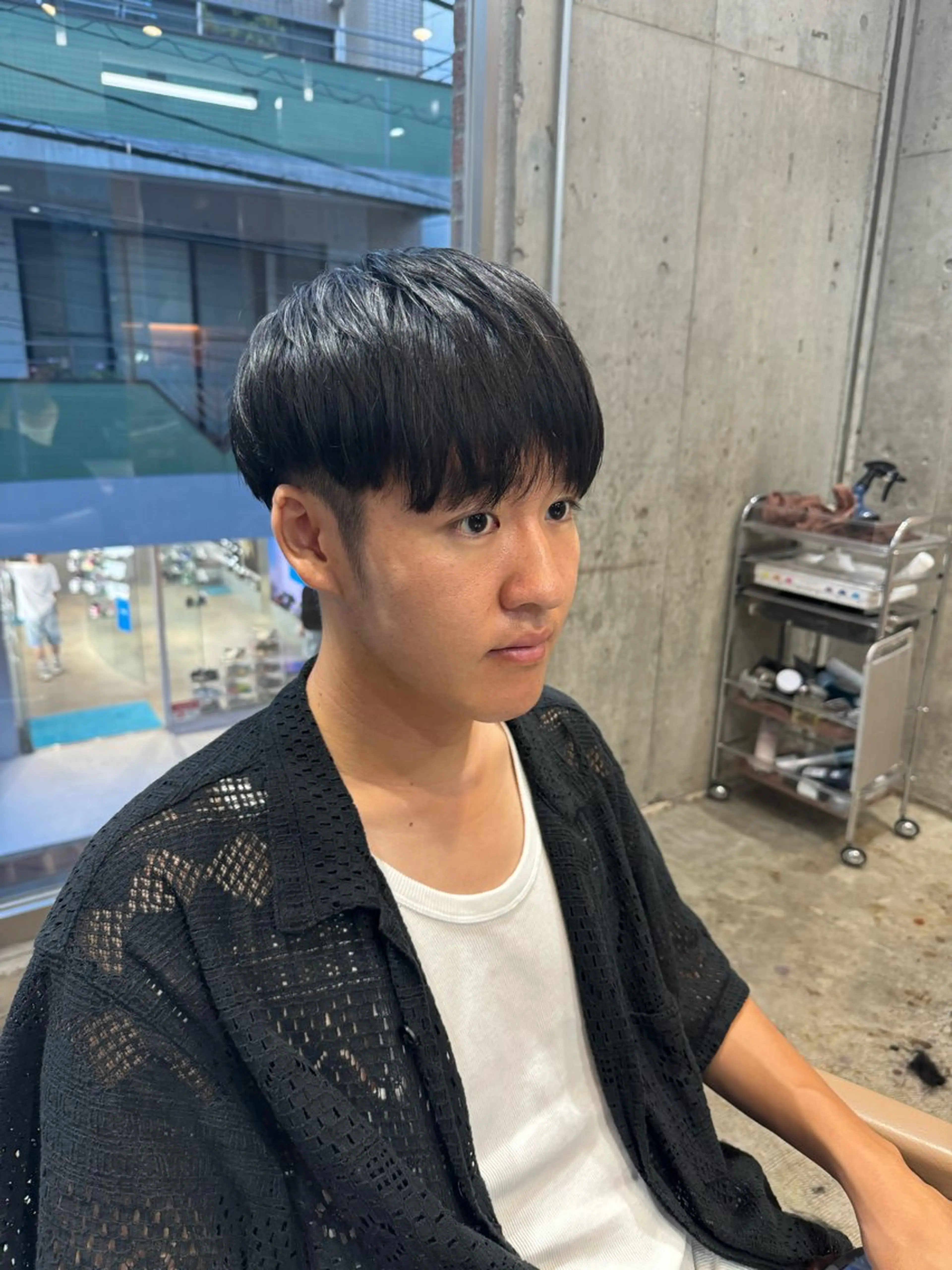 ショート メンズ ⭐ハイトーンブリーチ ミルクティーピンクのヘアスタイル