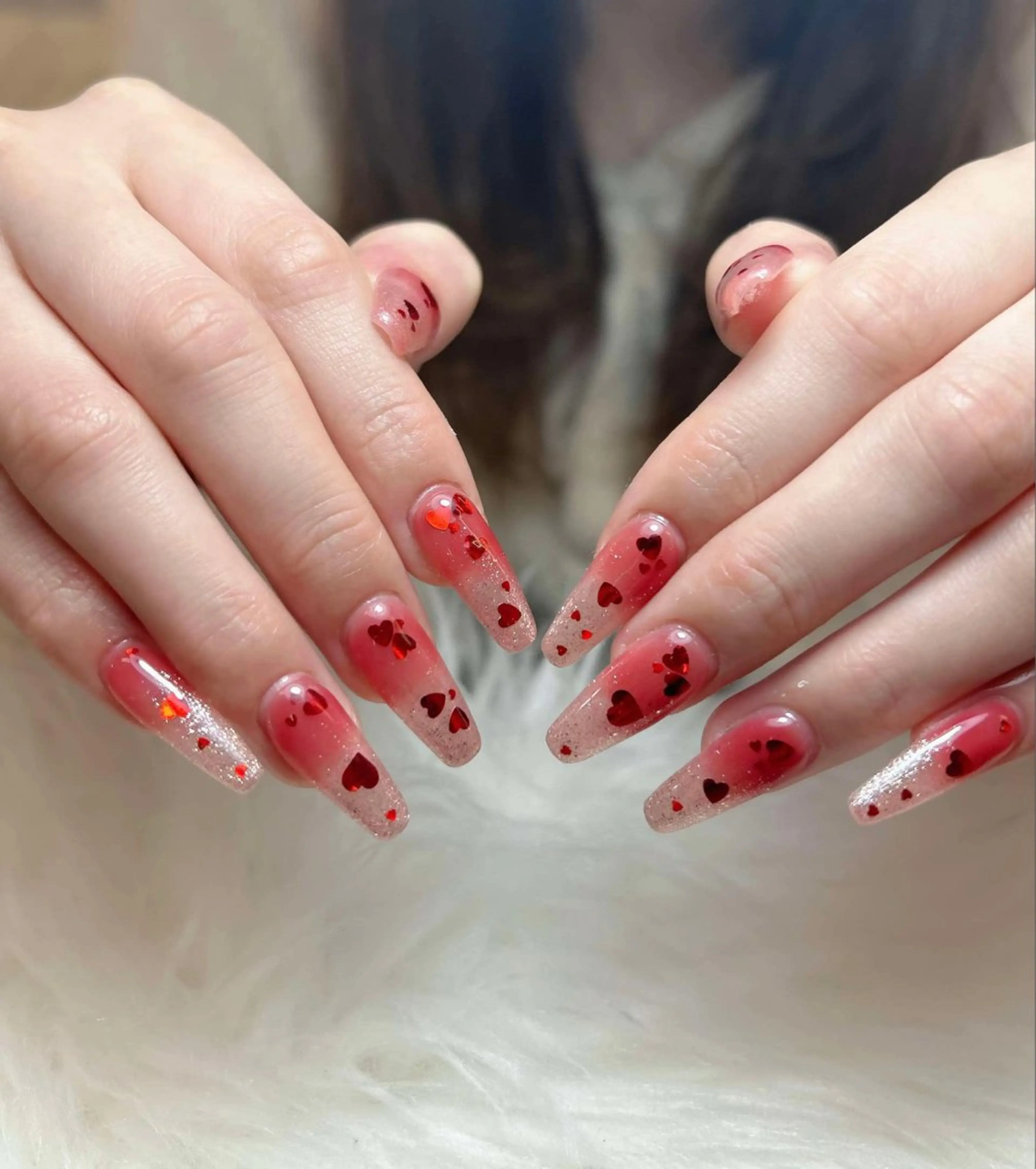 ネイル ブルー フットネイル フレンチネイル 韓国ネイル ロングネイル Lee _nailのネイルデザイン