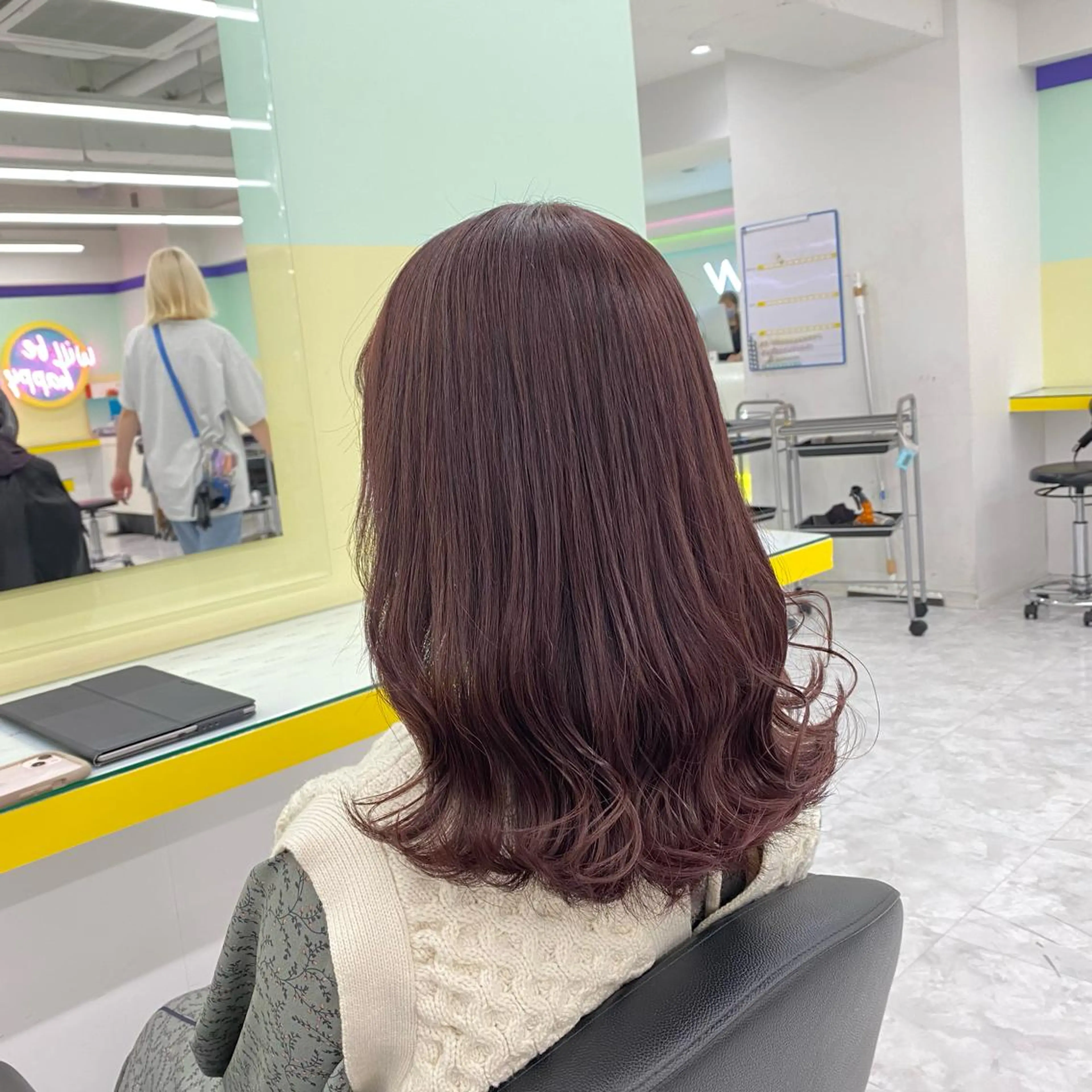 セミロング カラー ヘアアレンジ ヘアカラー トリートメント GOTODAY shair salon 横浜mare店所属・mai🍑暖色カラー /レイヤー💖のヘアスタイル