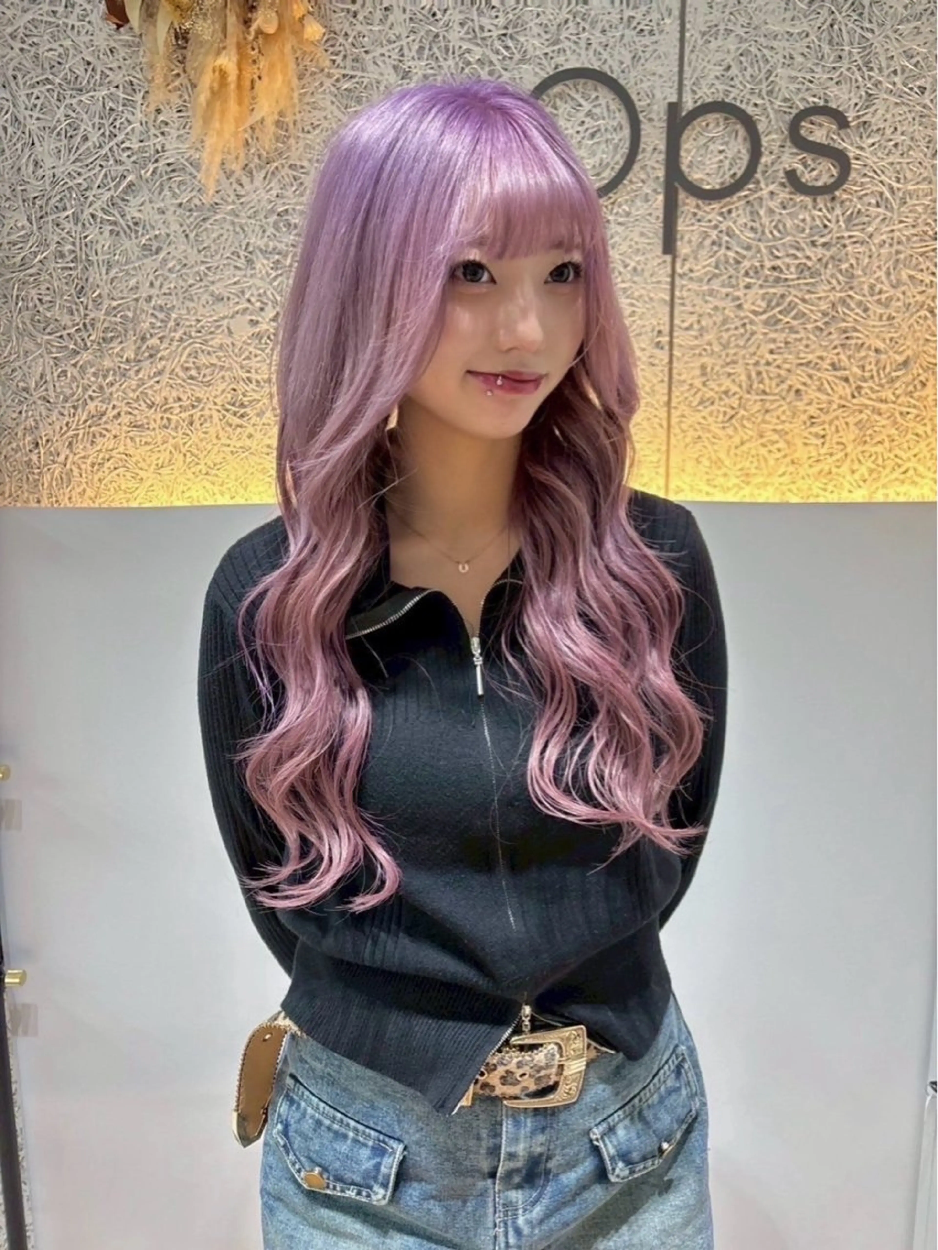 ロング ヘアカラー OPS hair大名 🩵yuna🌙のヘアスタイル