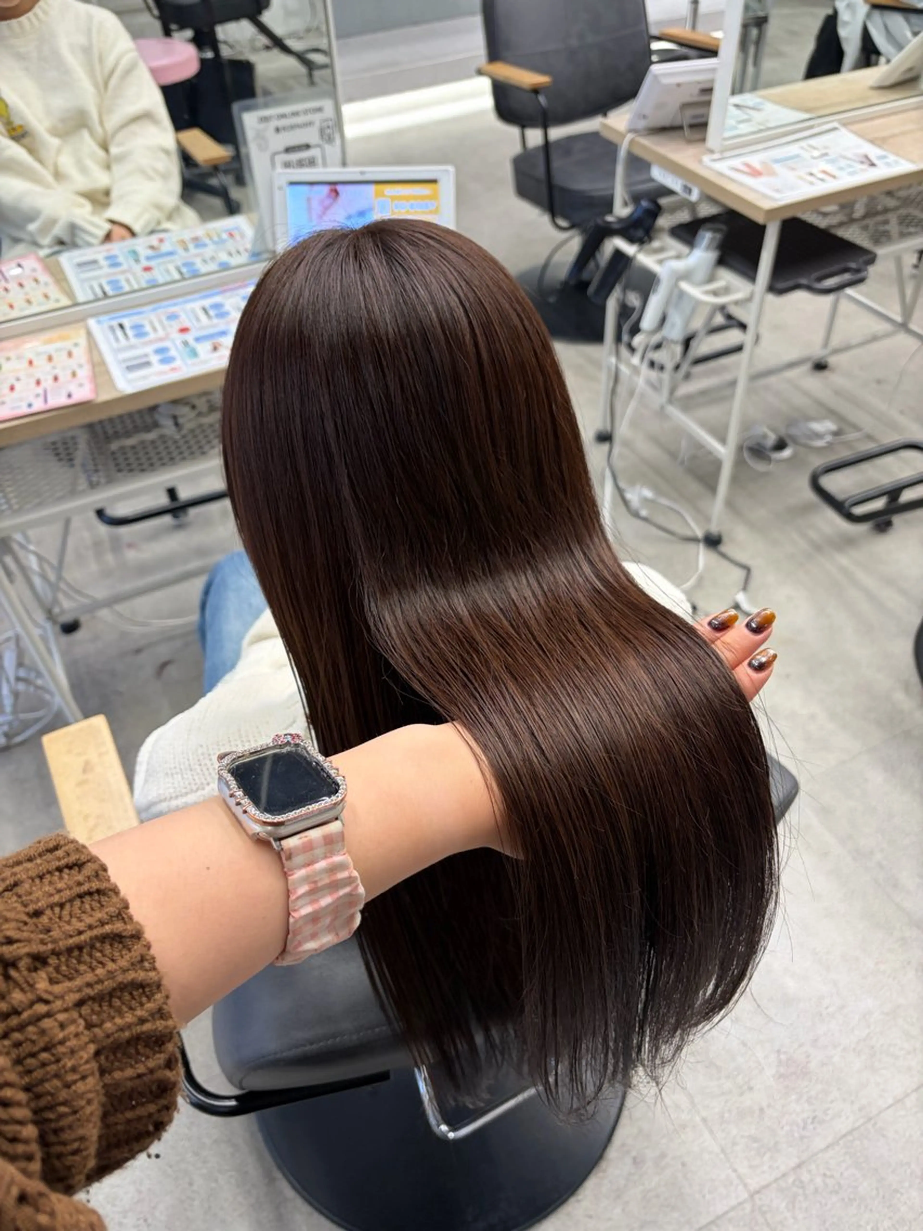 ロング カラー ヘアカラー ななみ.⋆𝜗𝜚 暖色艶カラー/まつパのヘアスタイル