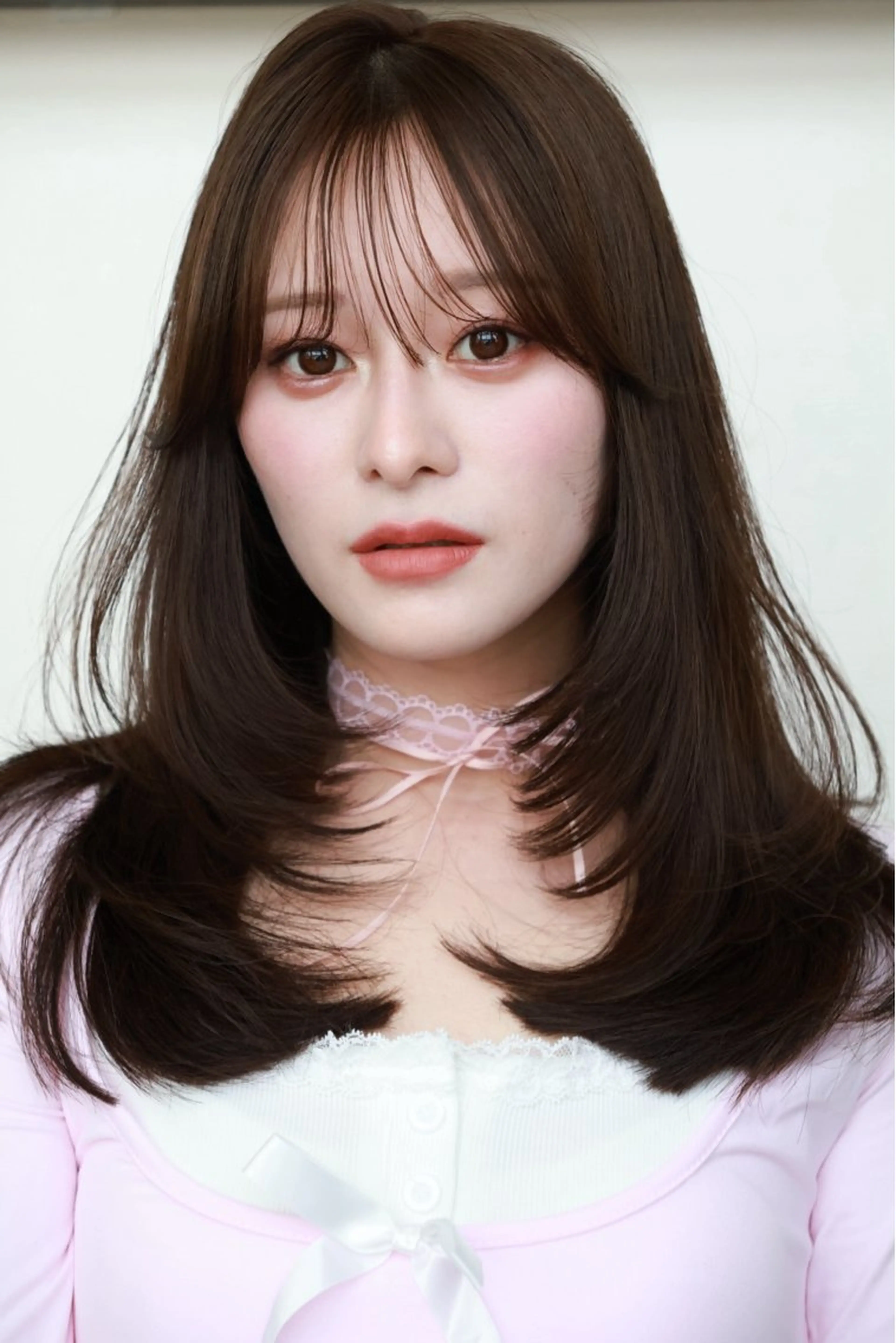 セミロング 韓国風ヘア レイヤーカット kame｜レイヤー / 似合わせ顔周りのヘアスタイル