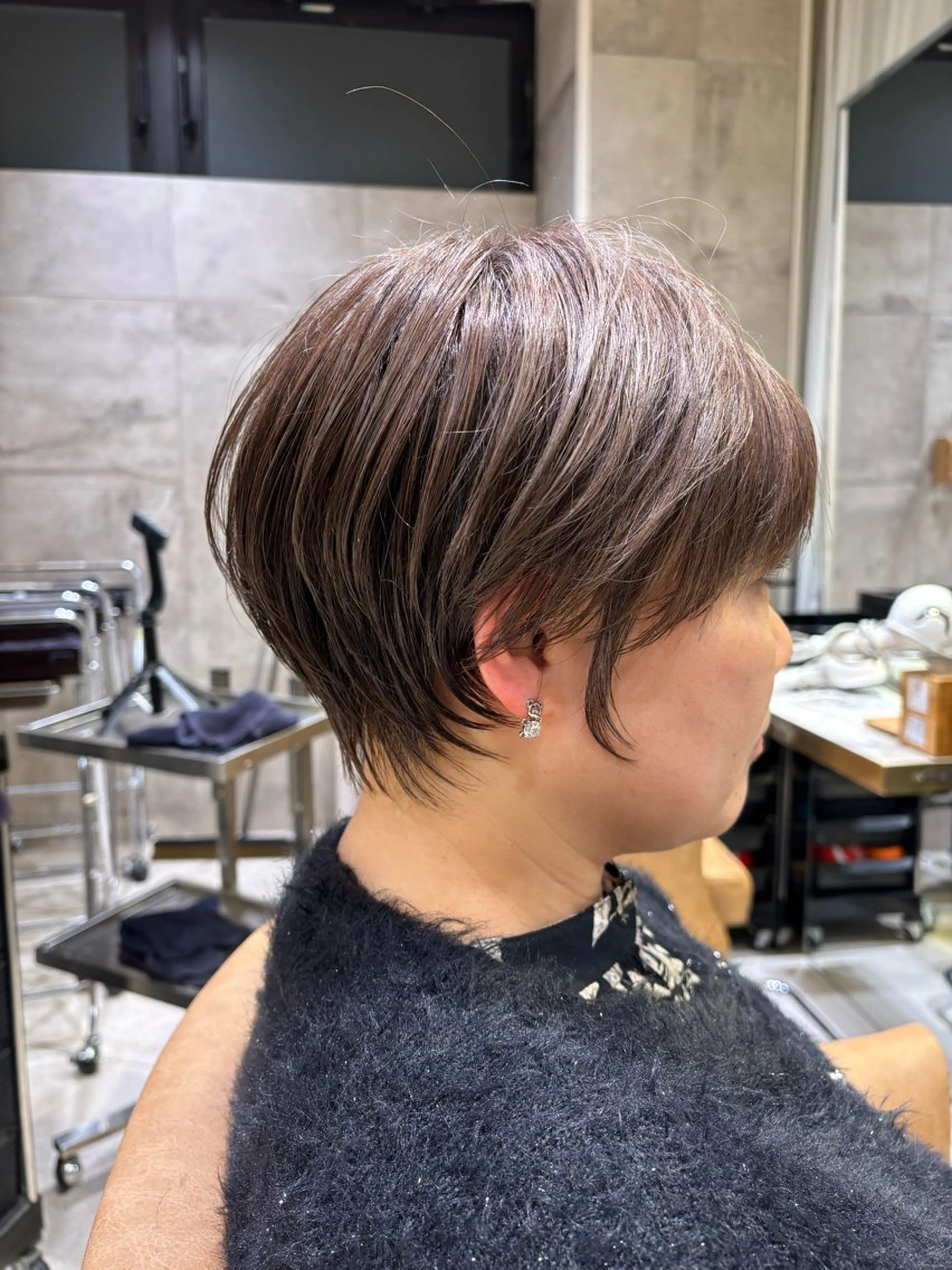 ショート 顔周りカット ショートヘア 表参道ショート/ 無料カット/荒砂のヘアスタイル