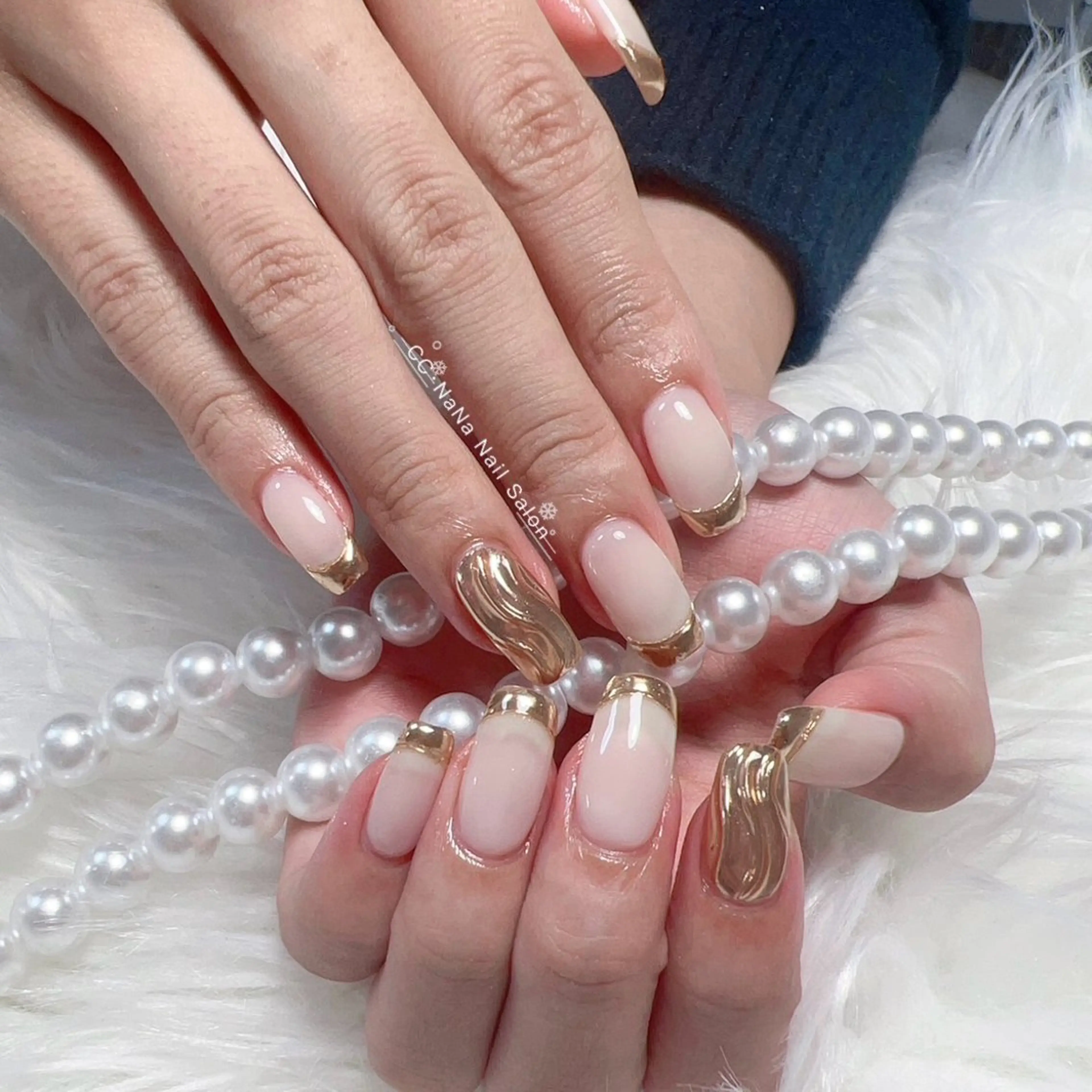 ネイル ハンドネイル 💎CC・NaNa 韓国風ネイル🌙Cのネイルデザイン