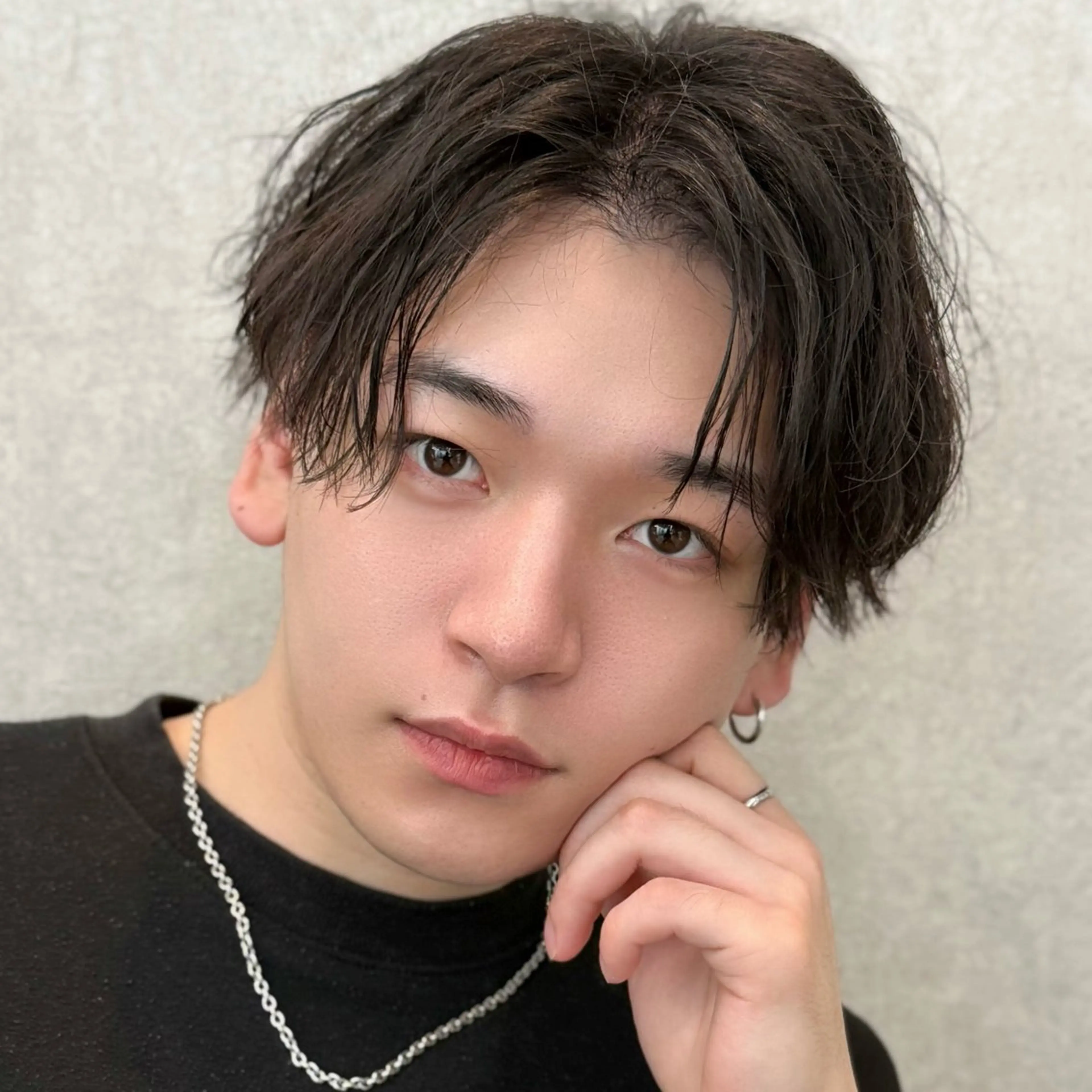 ミディアム カラー パーマ メンズ メンズZina代表 田端 麗治のヘアスタイル