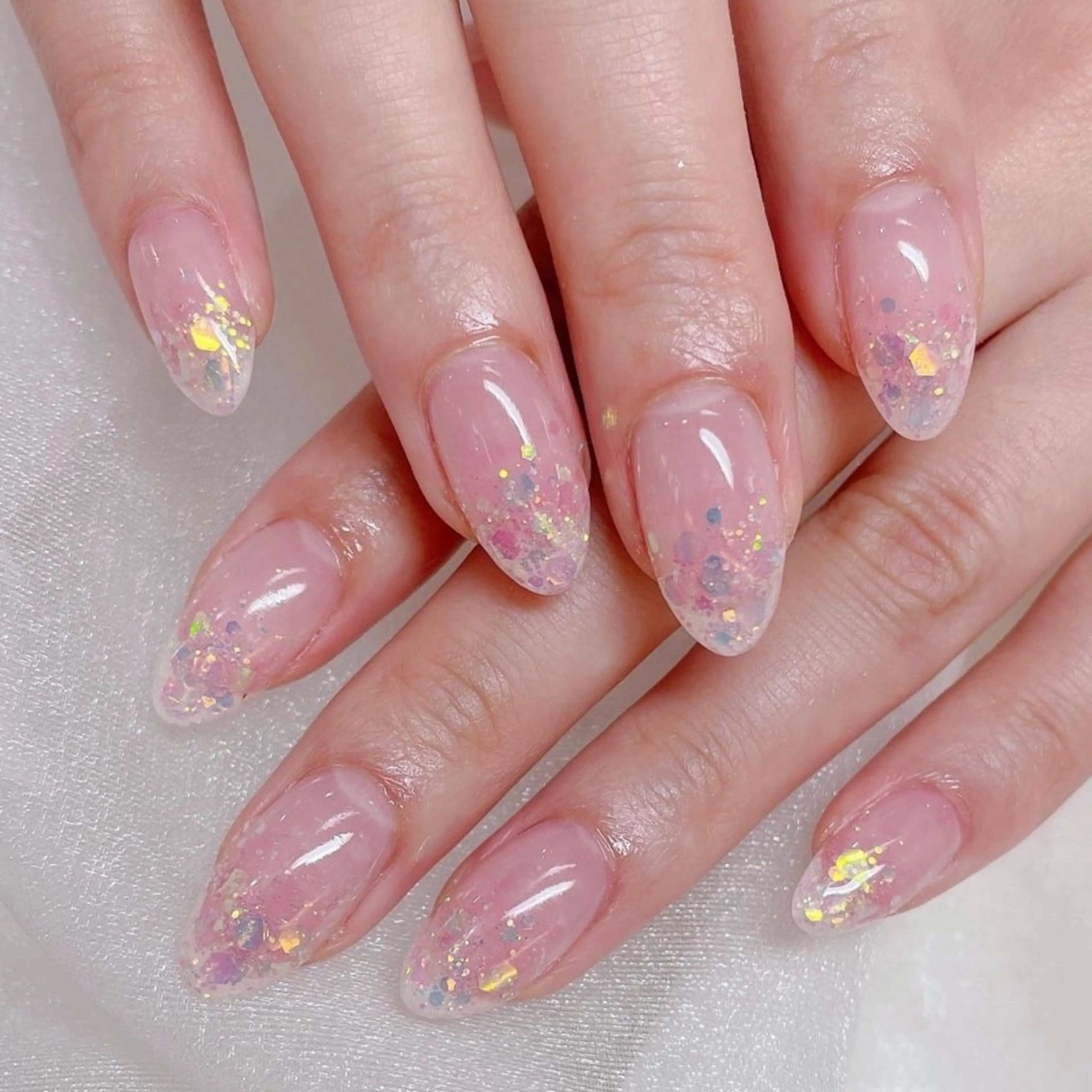 ラメグラデーションの写真