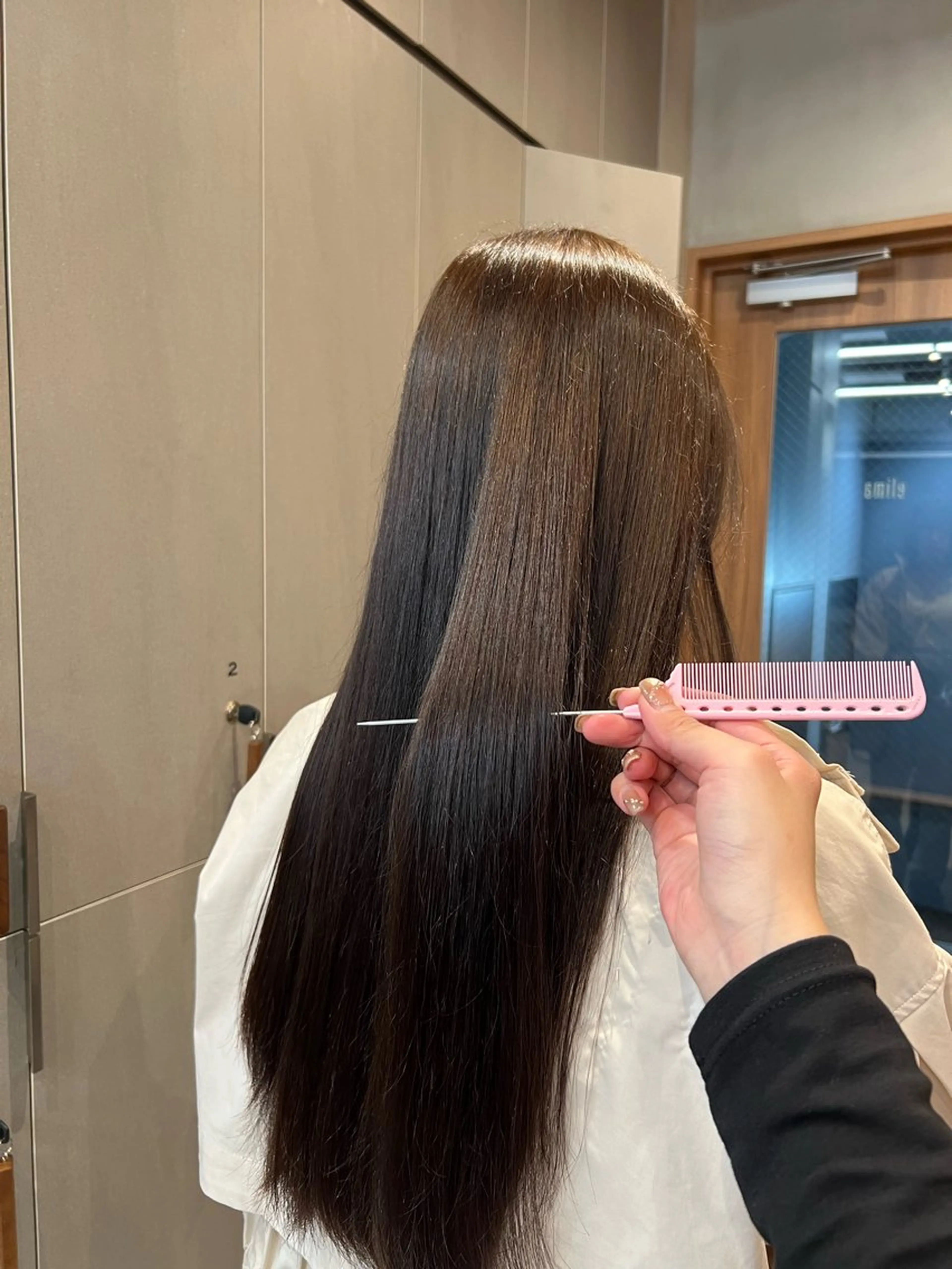 ロング カラー ブラウンカラー ヘアカラー 澤崎 ゆらのヘアスタイル