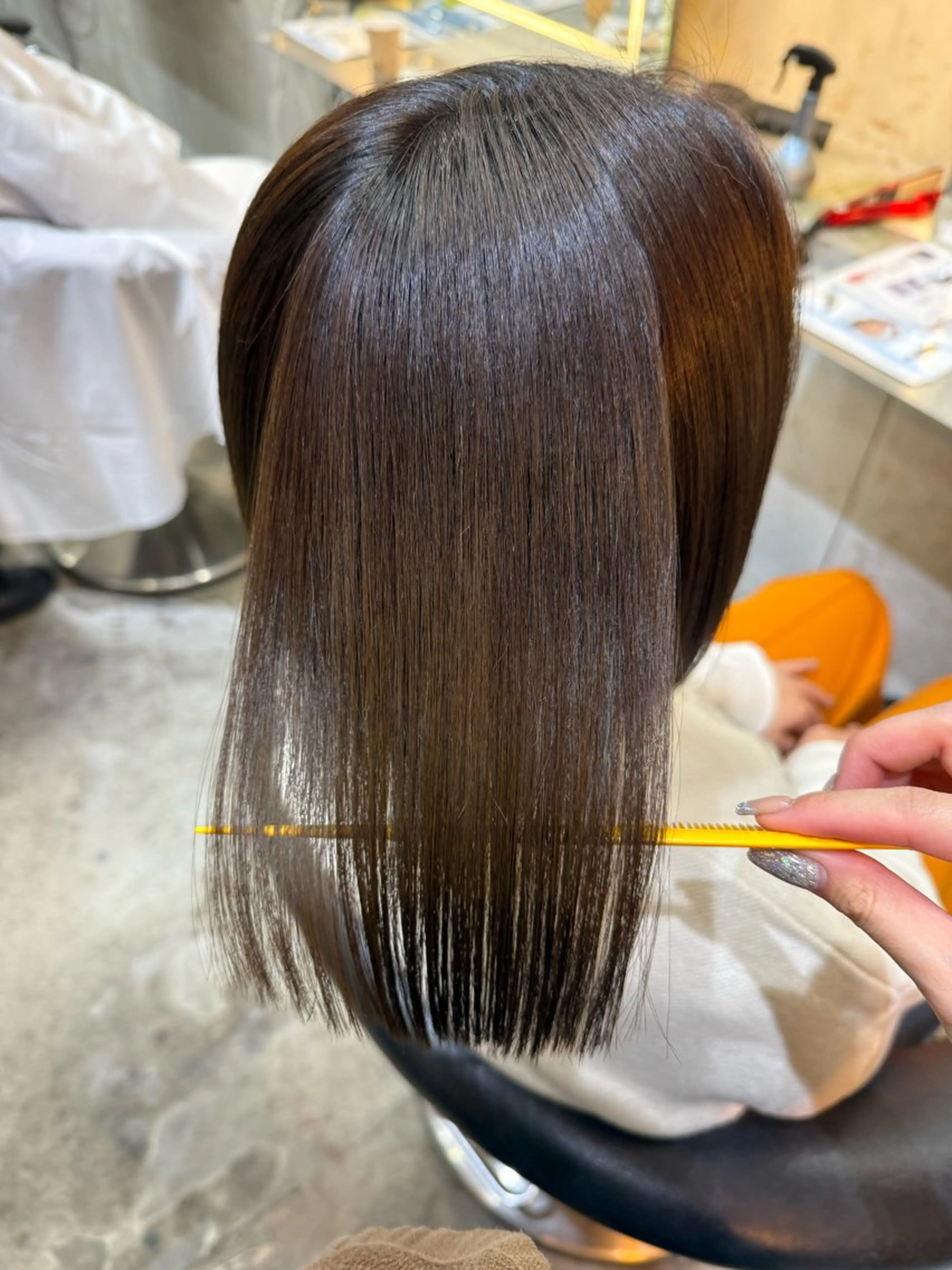 セミロング カット 縮毛矯正 トリートメント 髪質改善/ボブ/ レイヤー❣️yuiのヘアスタイル