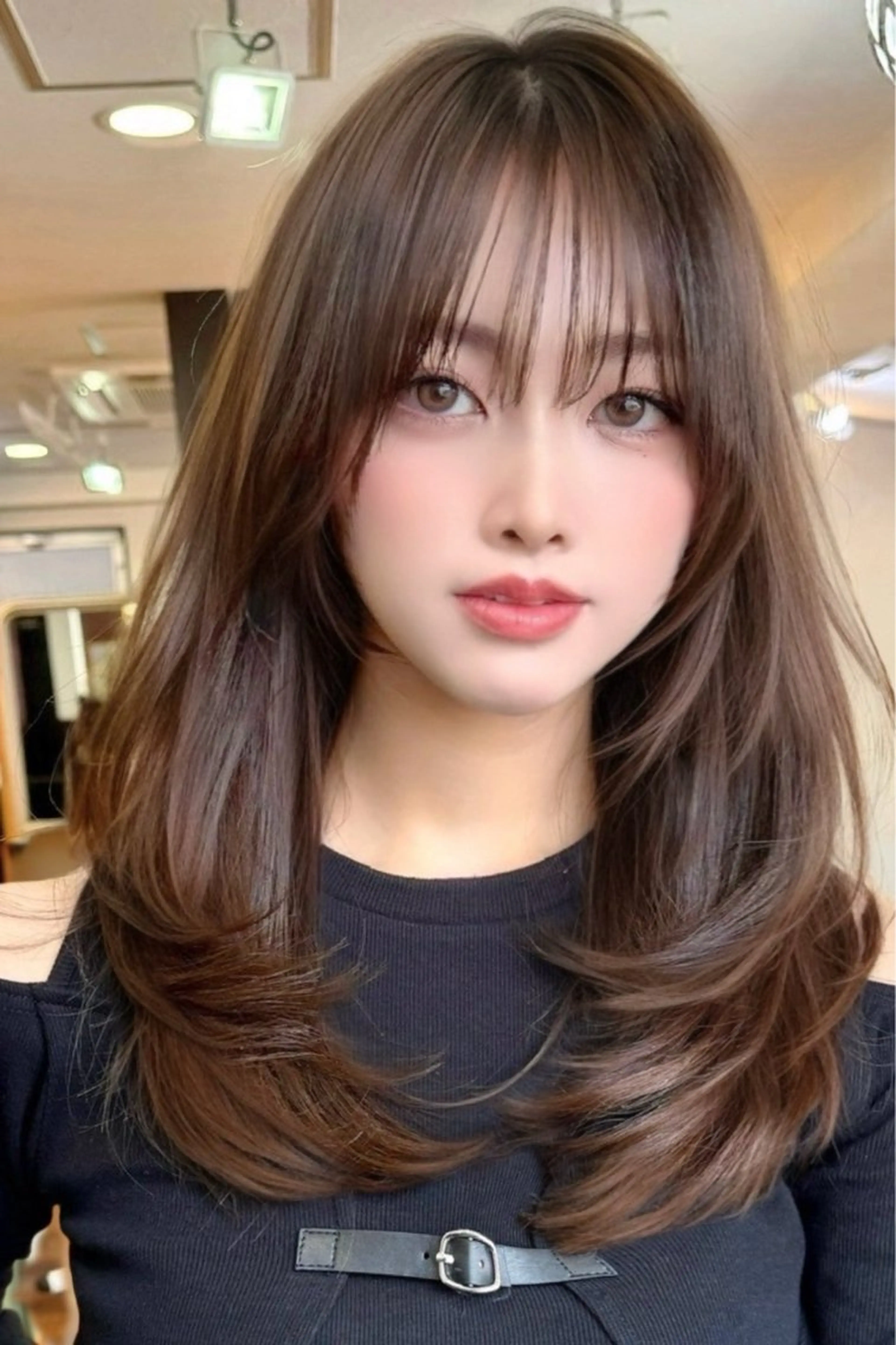 セミロング 縮毛矯正/ショート/ レイヤー/畑中正敏のヘアスタイル