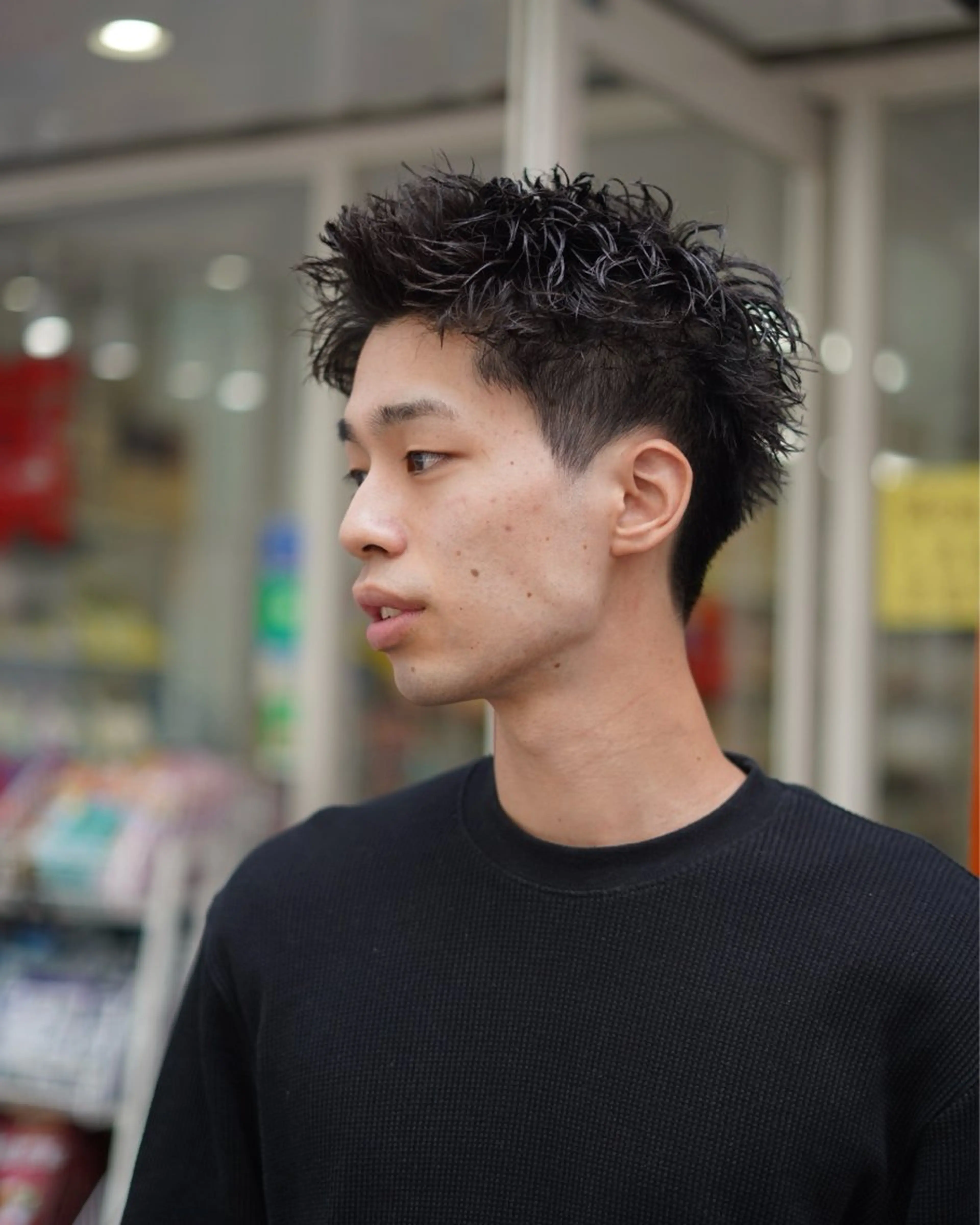 ショート パーマ メンズ カット パーマ メンズスパイキー特化 ayumuのヘアスタイル