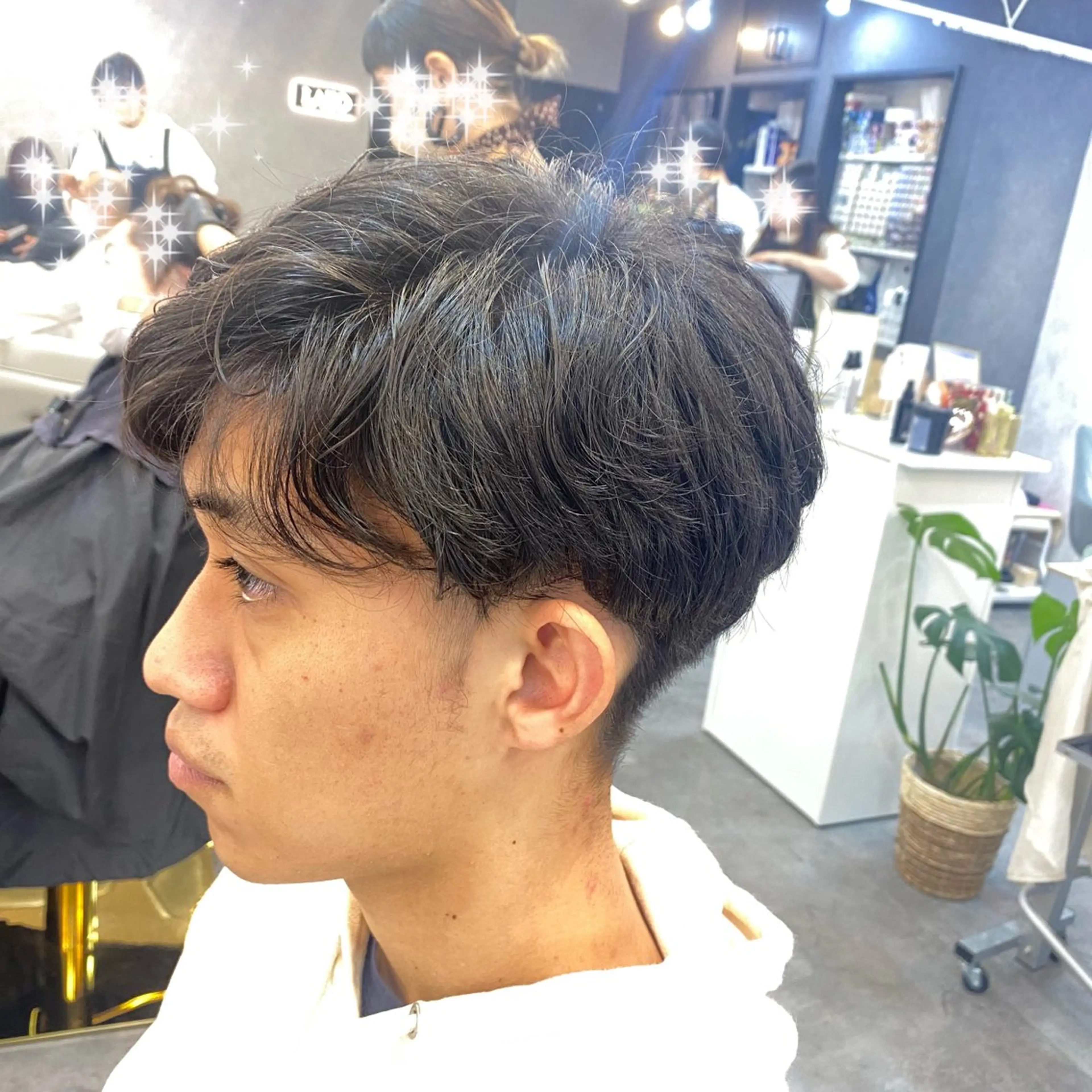 パーマ メンズ カット パーマ ラゾアミスタ🕊 さとう ななほのヘアスタイル