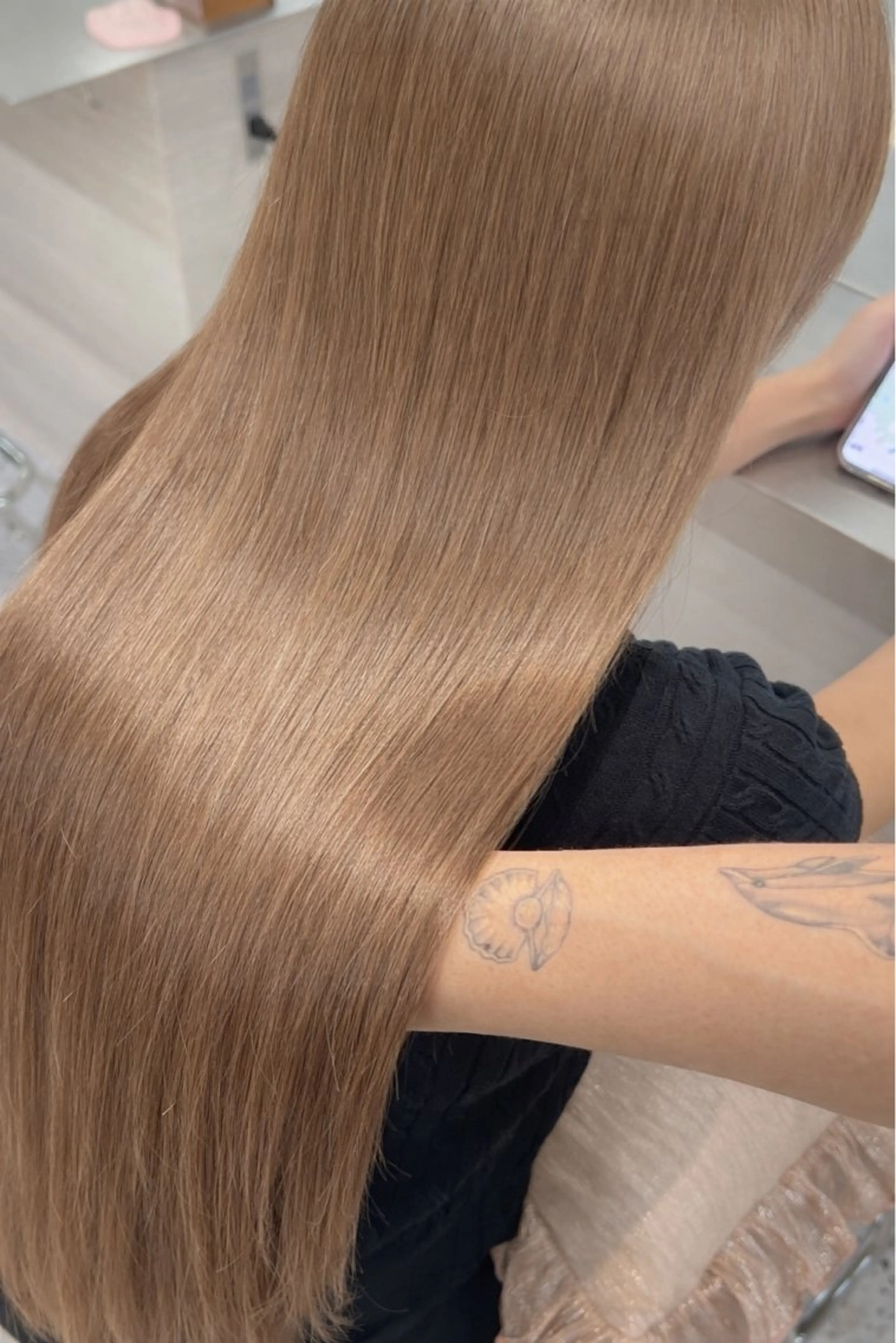 ロング カット ヘアカラー トリートメント 博多ベージュ 🐻松井傑のヘアスタイル