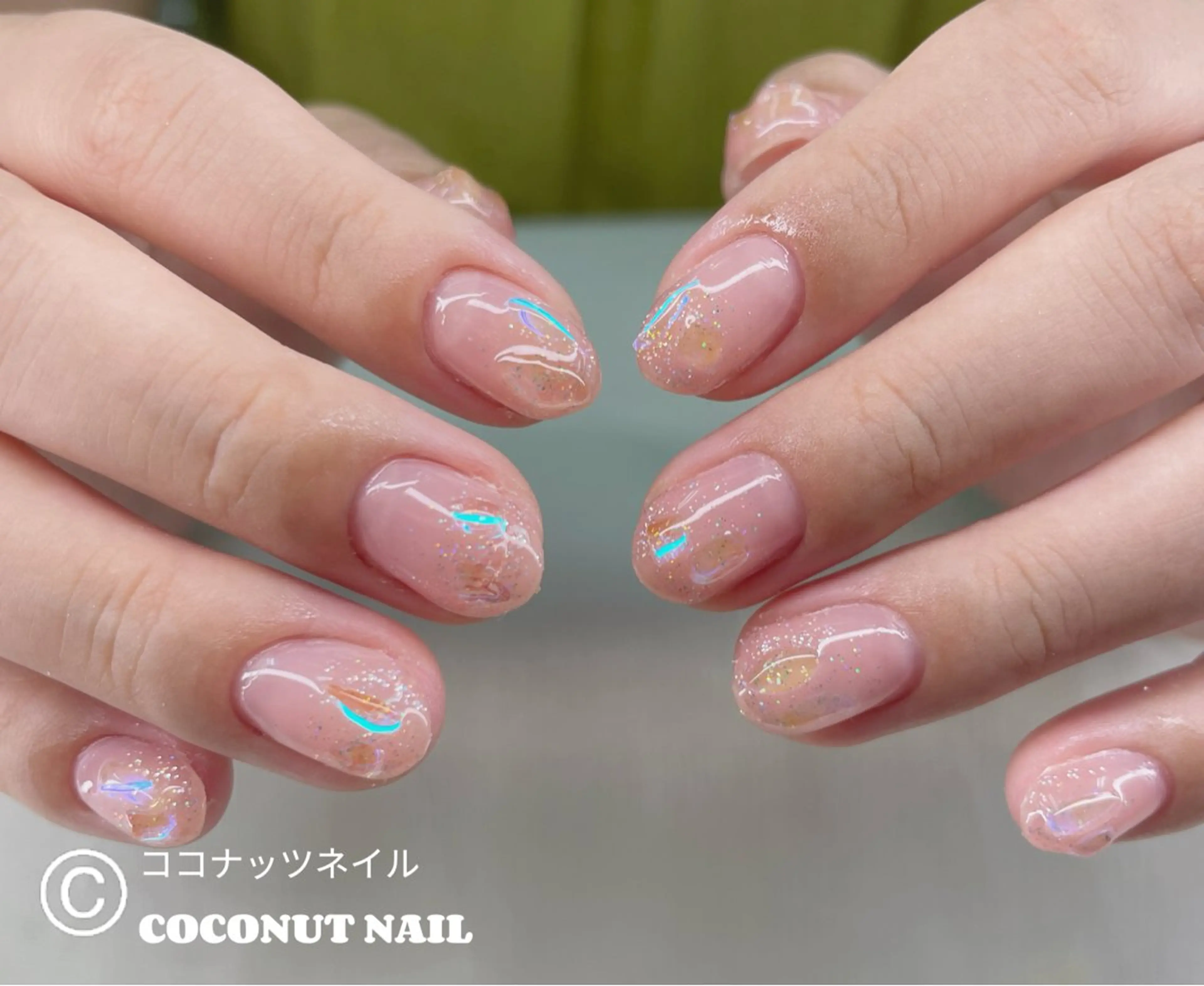 ネイル べっ甲ネイル フレンチネイル キラキラネイル マグネットネイル 大理石ネイル(マーブル) ハンドネイル 神田 ココナッツのネイルデザイン