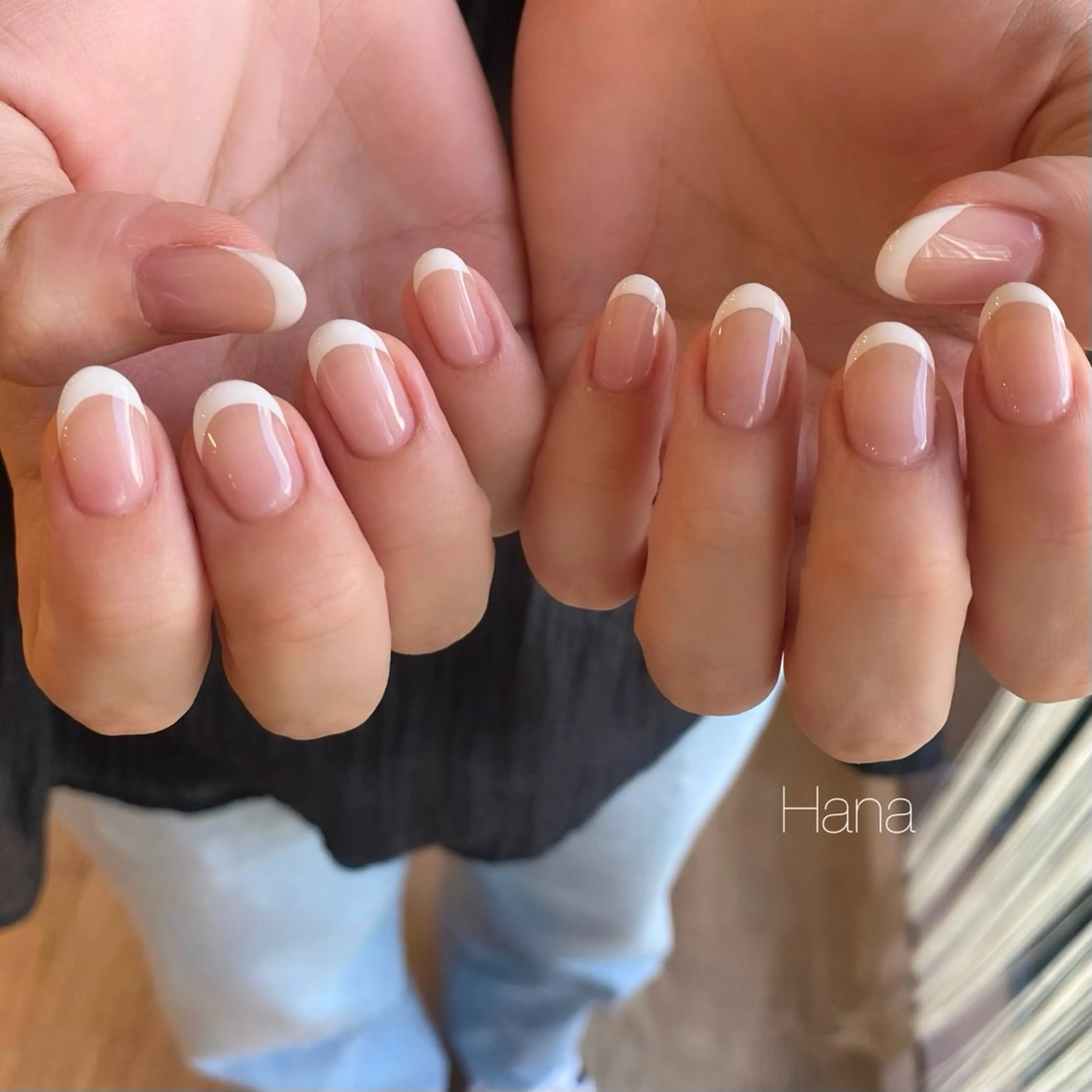 ネイル フレンチネイル ホワイト HANA /NOEM nailsalonのネイルデザイン