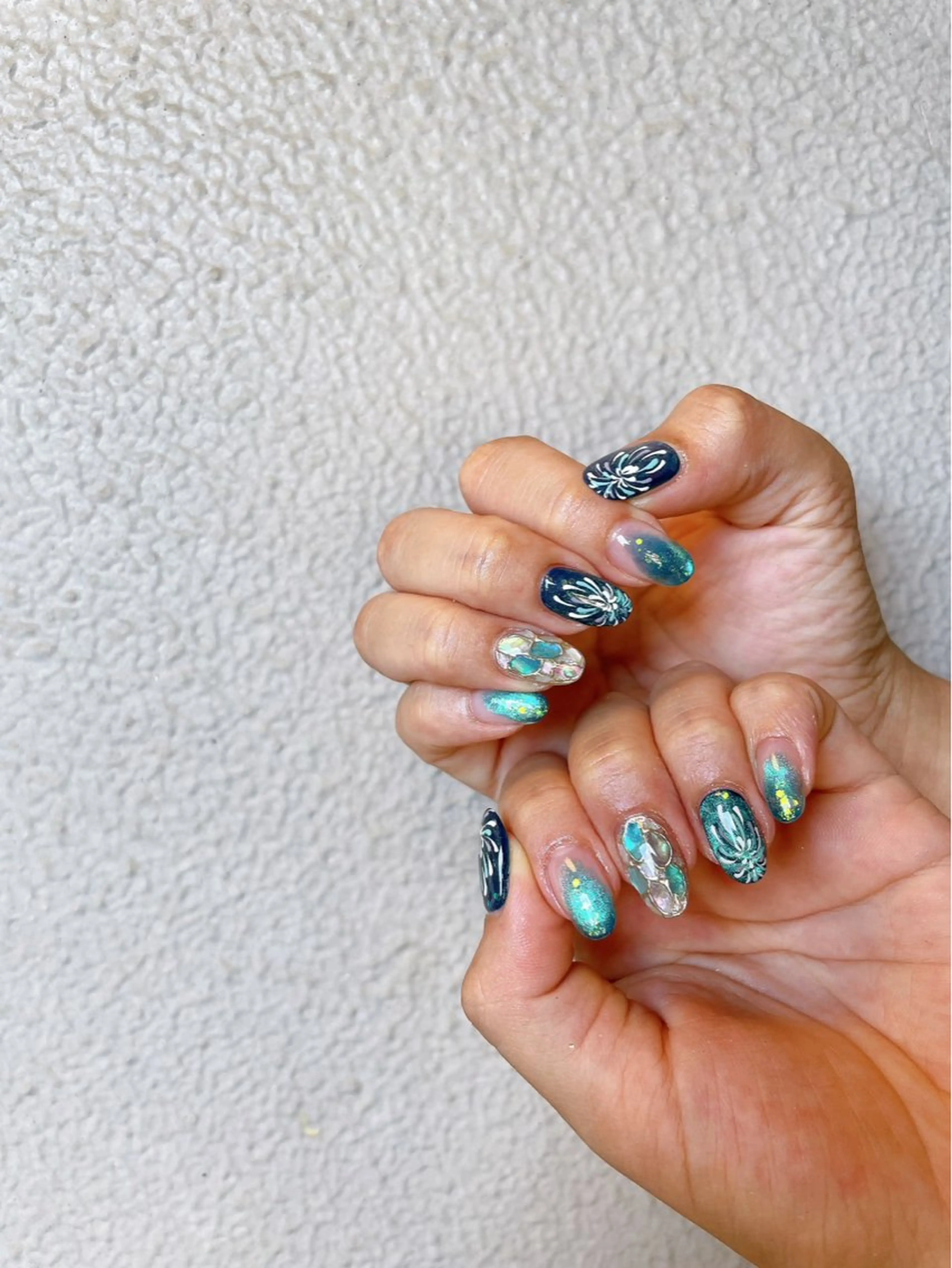 ネイル フットネイル ジェルネイル パラジェル 夏ネイル ワンホンネイル kikinail 溝の口のネイルデザイン