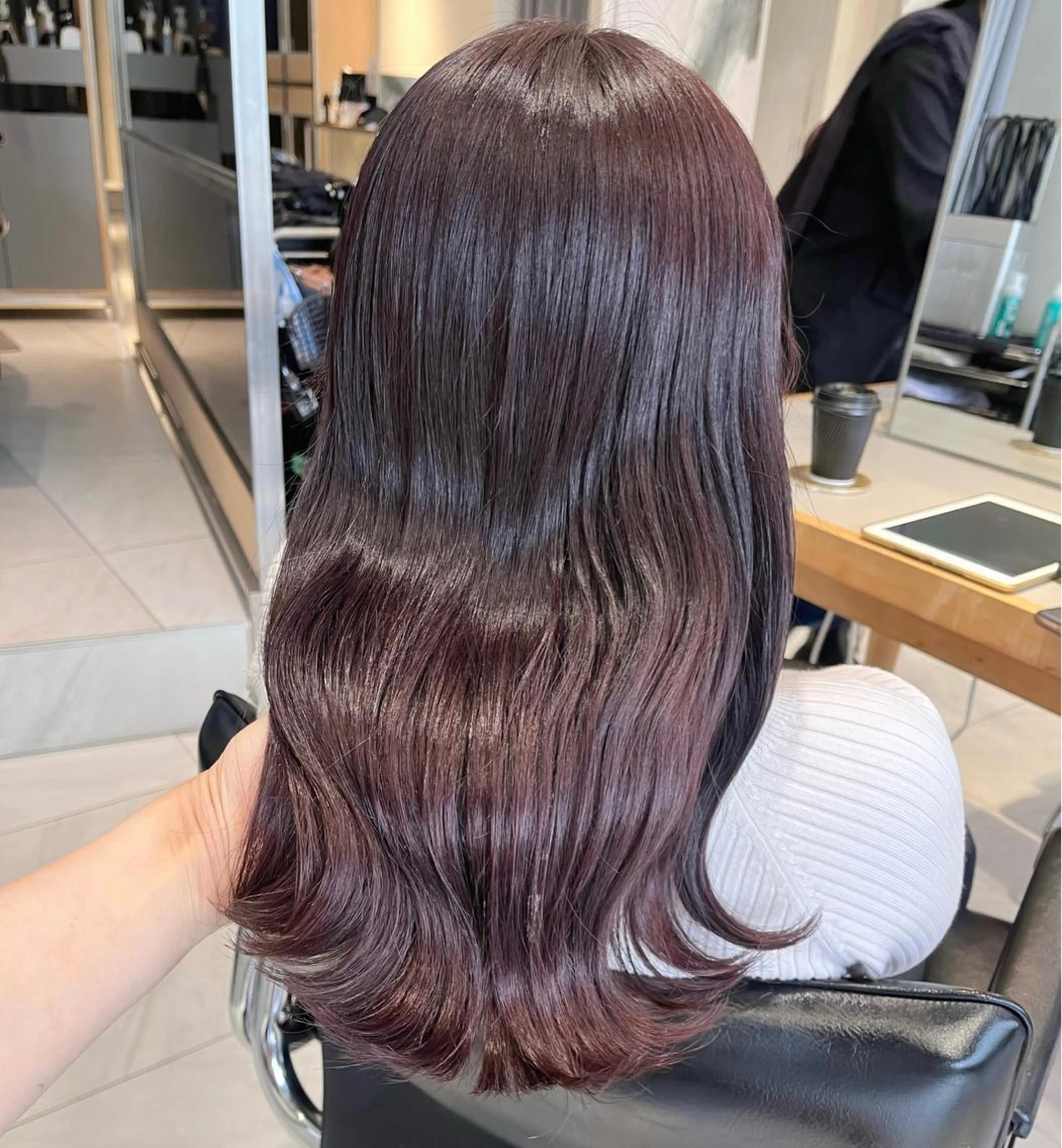 セミロング カラー ヘアカラー トリートメント ヘッドスパ ヘアセット 🎀艶モテカラー🎀 彩季のヘアスタイル