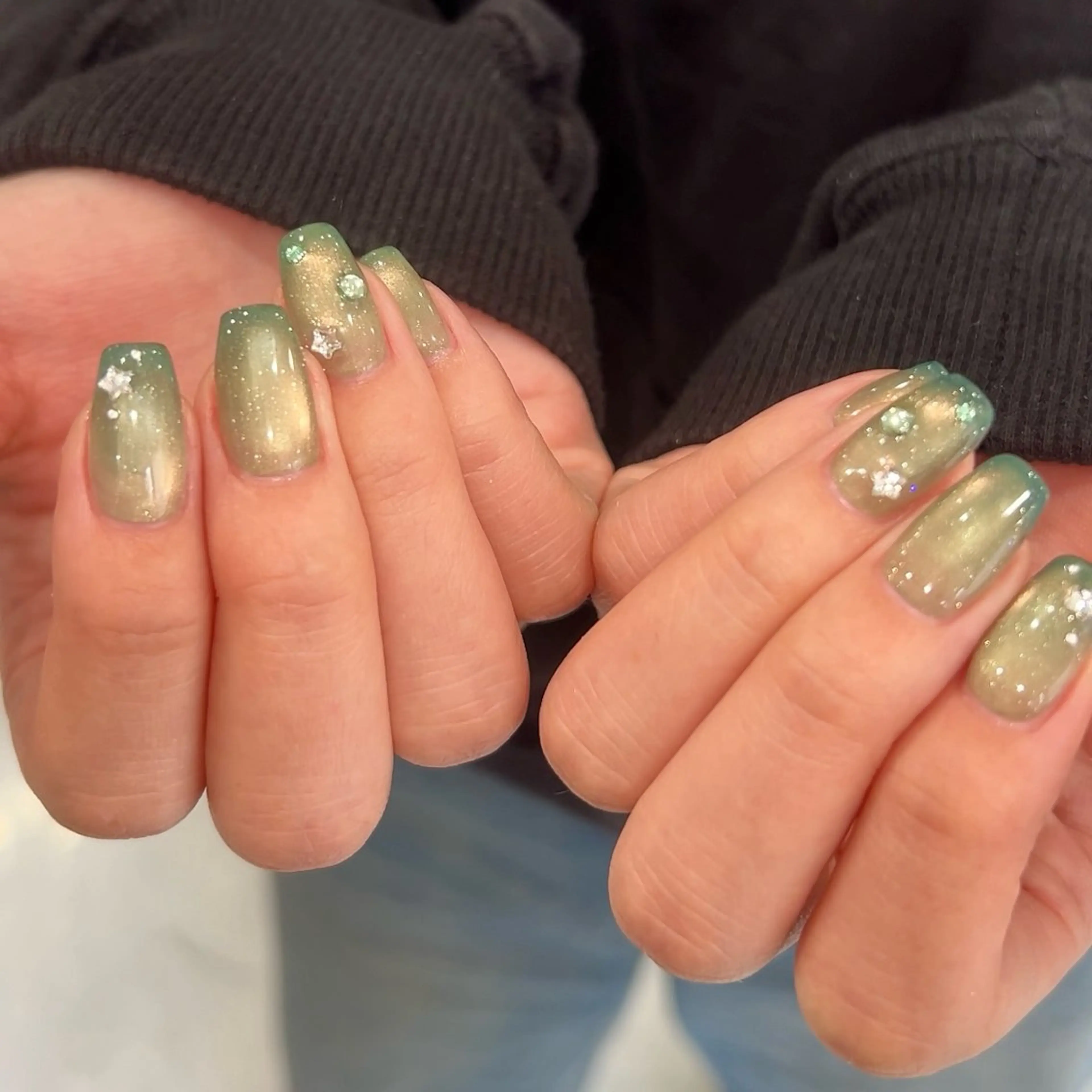 ネイル グリーン RYO ／Amourのネイルデザイン