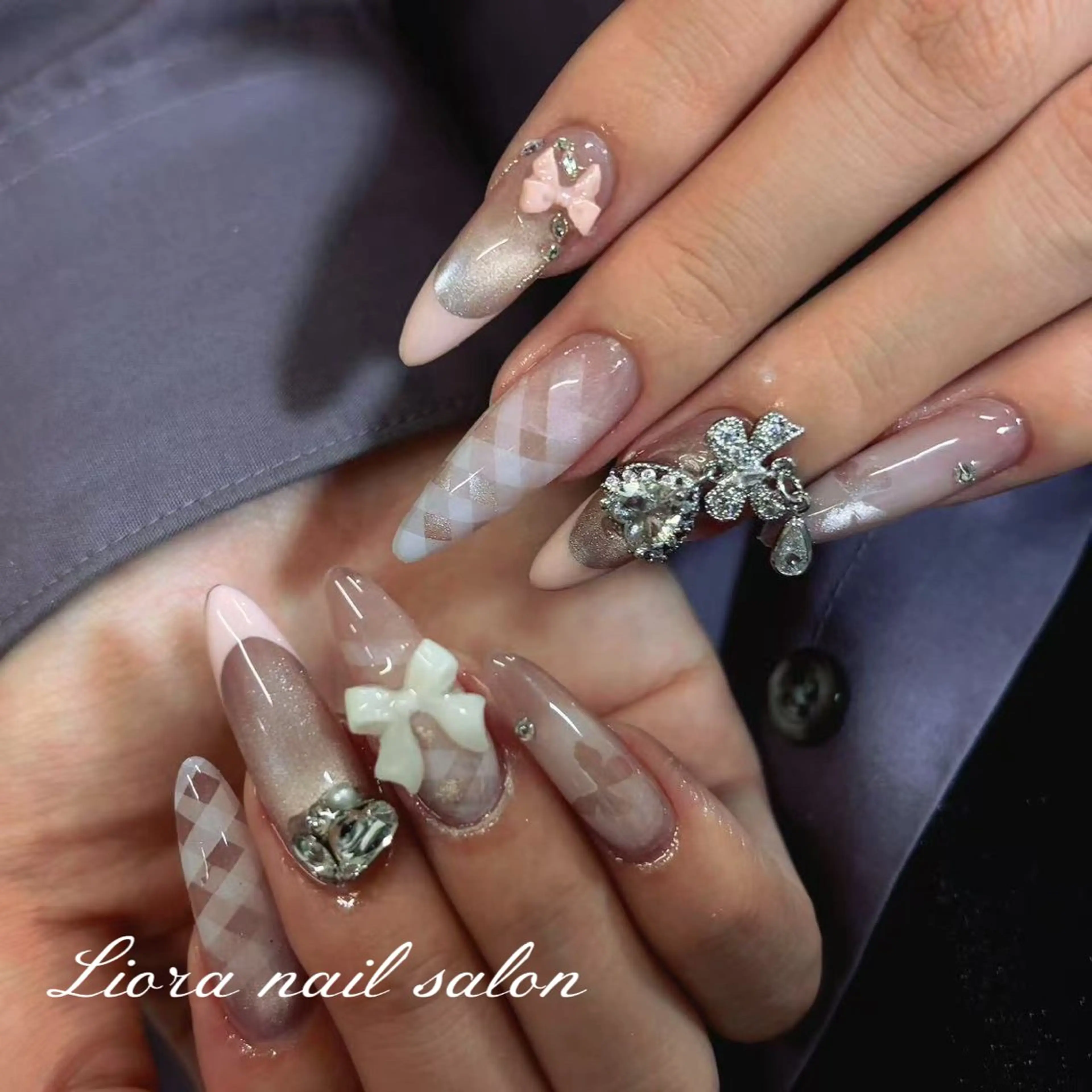 ネイル チークネイル フットネイル フレンチネイル ジェルネイル ガーリー ハンドネイル Liora nail スカルプ専門店のネイルデザイン