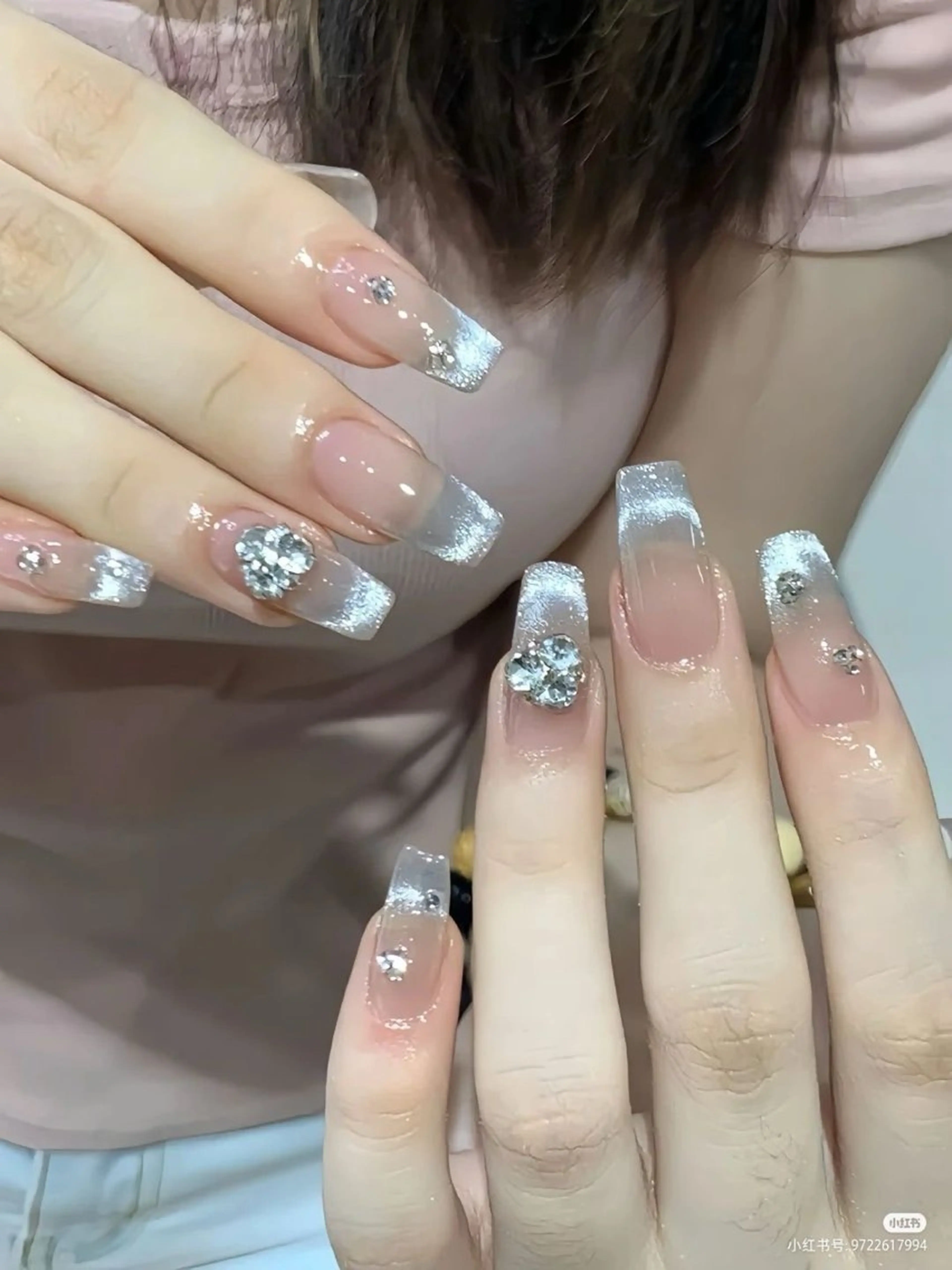 ネイル チークネイル ジェルネイル キラキラネイル 韓国ネイル マグネットネイル ハンドネイル Vp ネイルのネイルデザイン