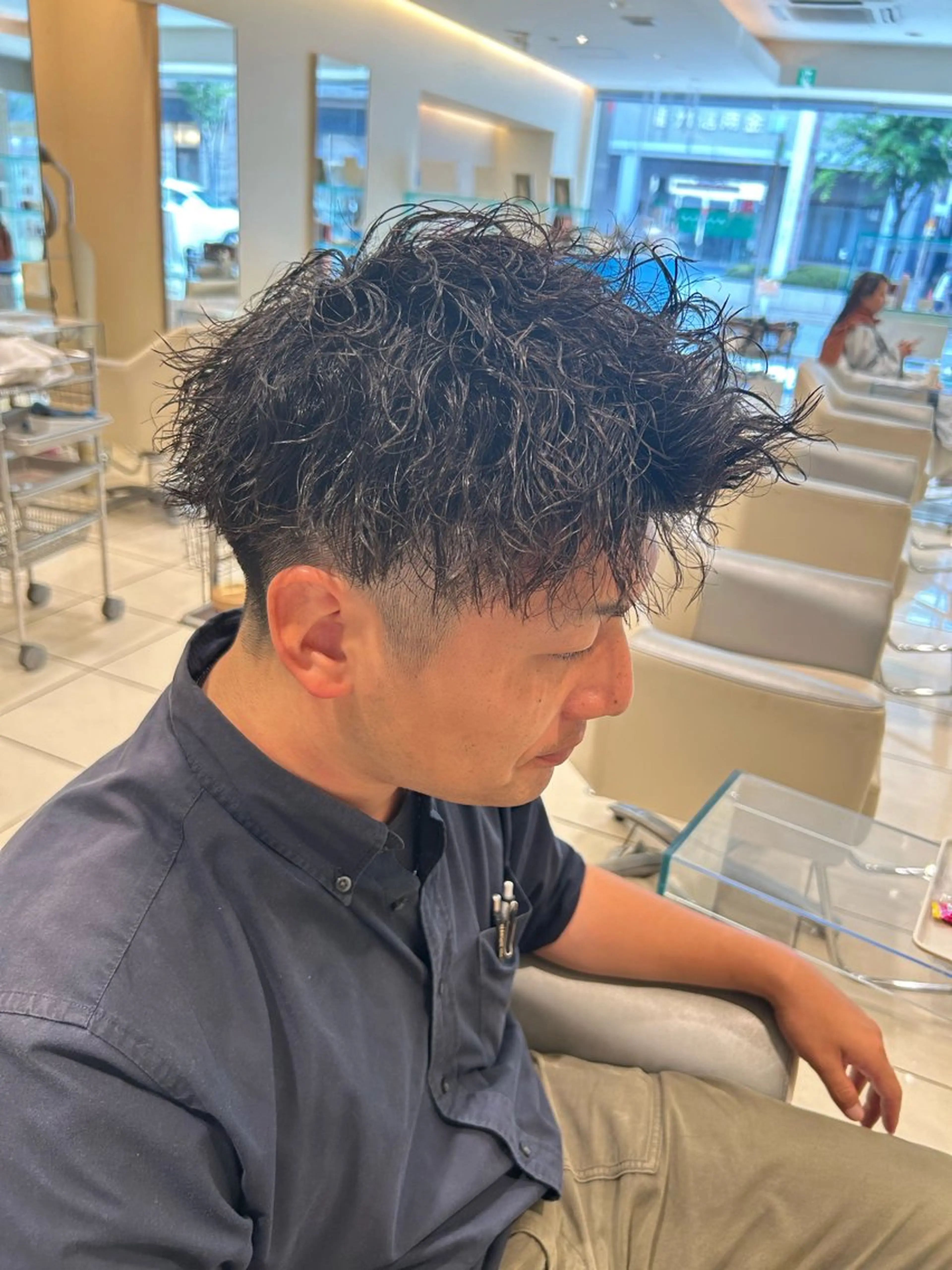 ショート パーマ メンズパーマ 副店長ユウタのヘアスタイル