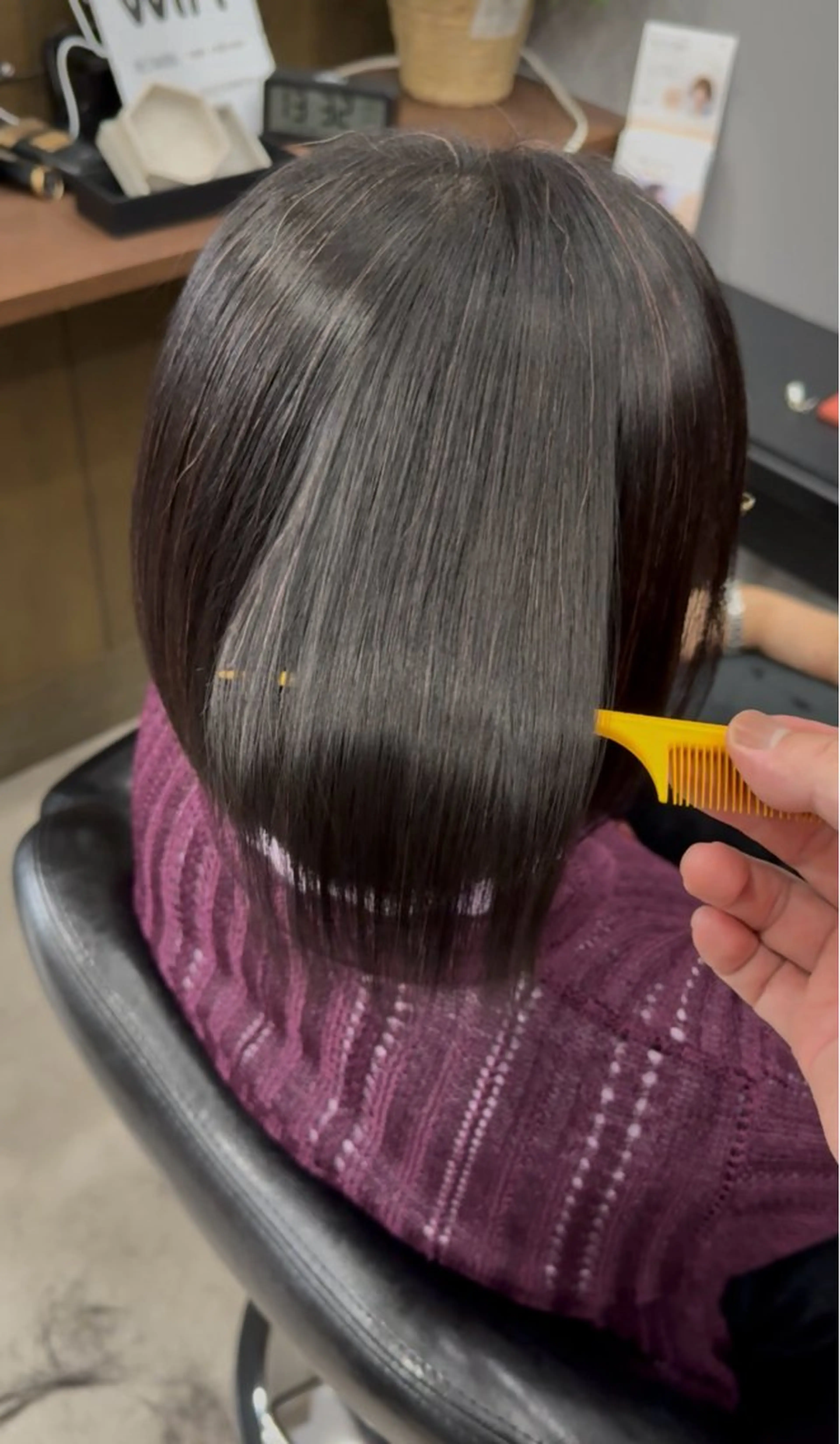 ミディアム カット ヘアカラー トリートメント 藤中 隆悟のヘアスタイル