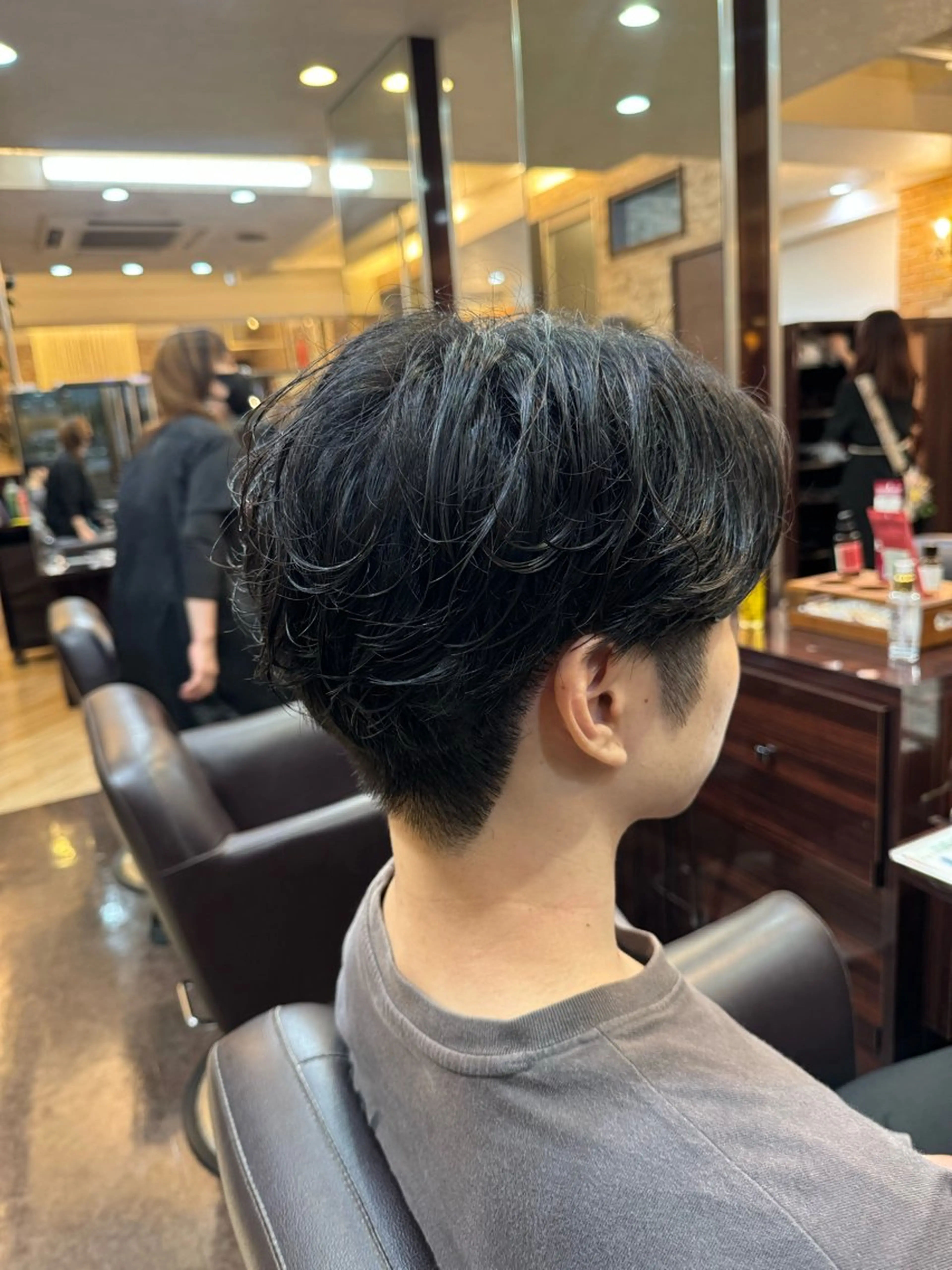 ショート メンズ メンズパーマ カットモデル募集長澤 拓弥のヘアスタイル