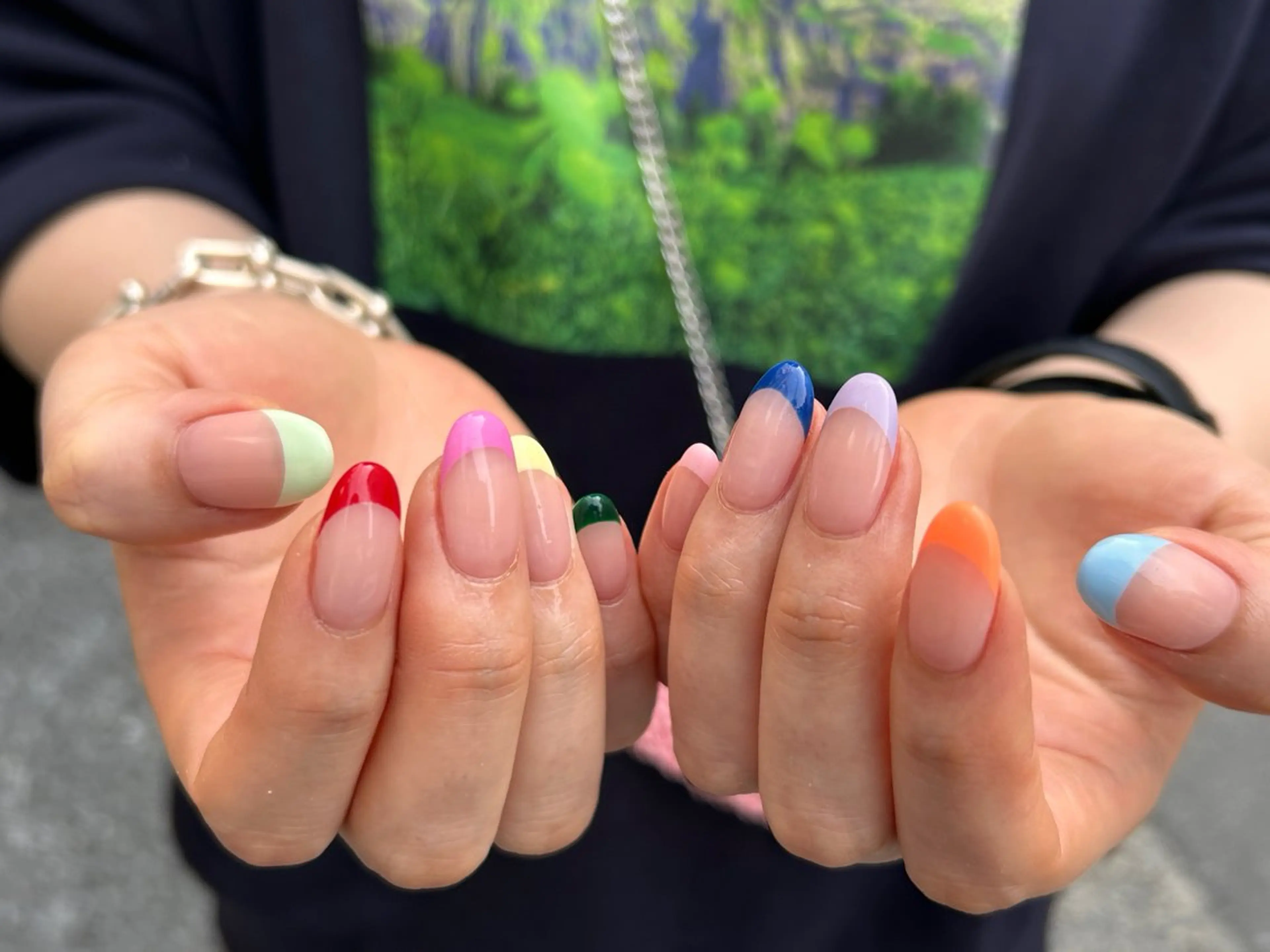 ネイル フレンチネイル 春ネイル 夏ネイル ハンドネイル MILE. mukonosouのネイルデザイン