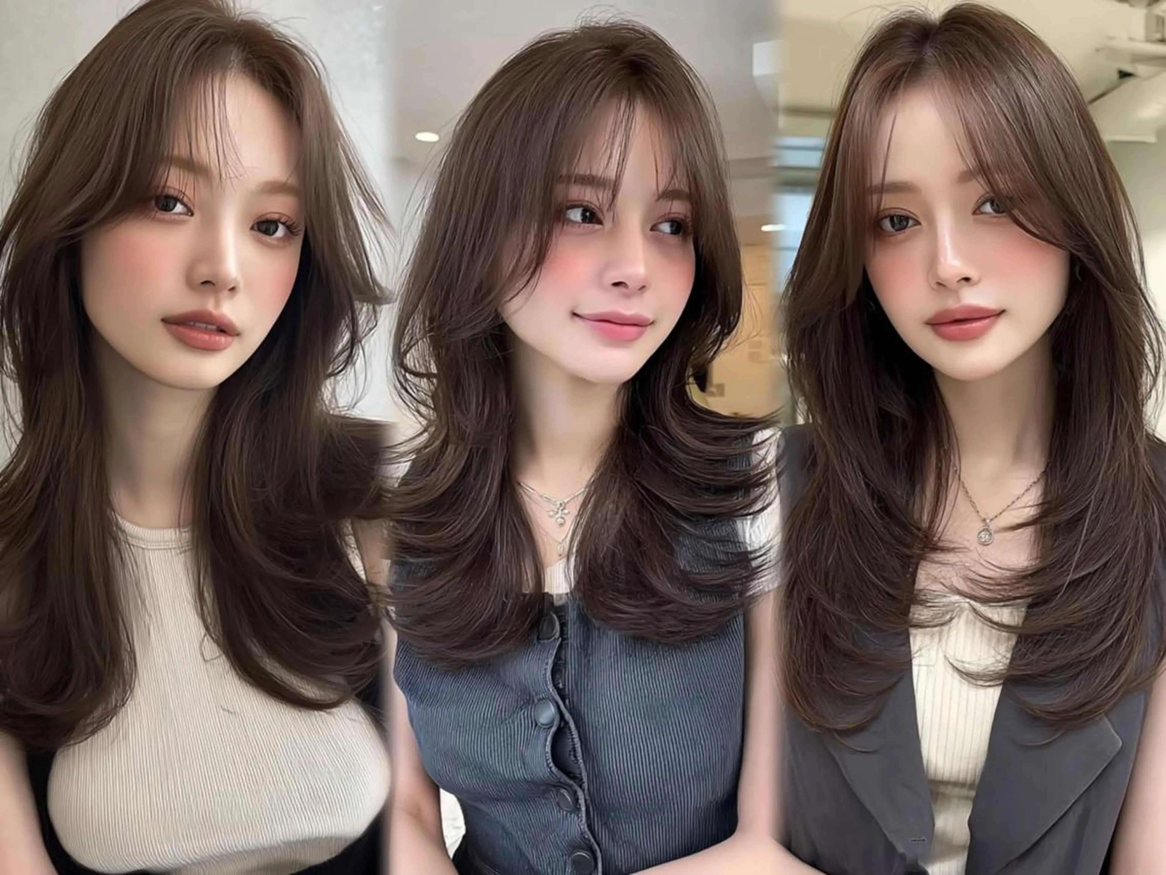 セミロング 髪質改善 韓国風ヘア トリートメント カット ヘアカラー トリートメント 韓国ヘア/透明感カラ ー/梅田/ayanoのヘアスタイル