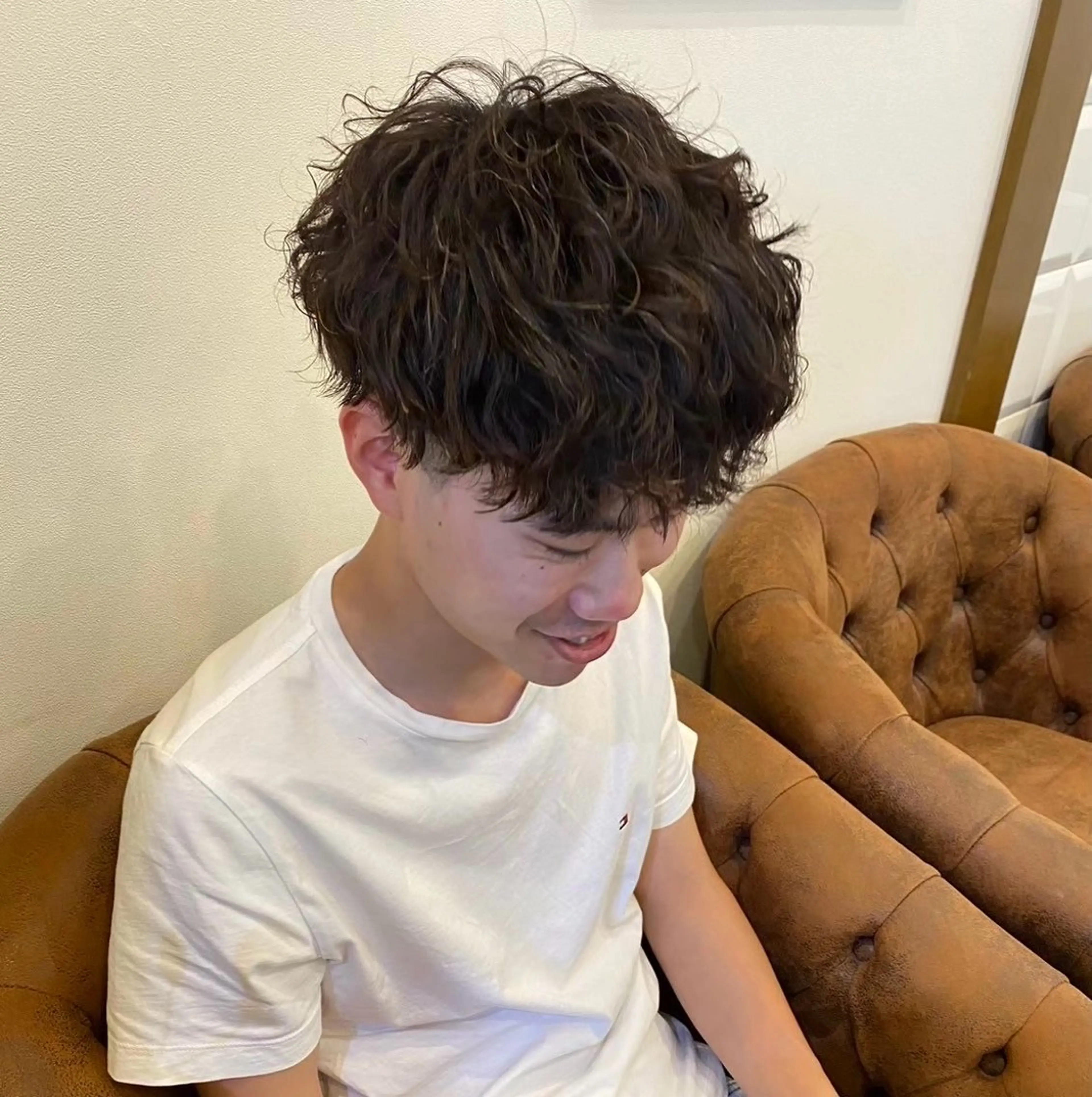 ミディアム パーマ メンズ 榊原 貫太のヘアスタイル