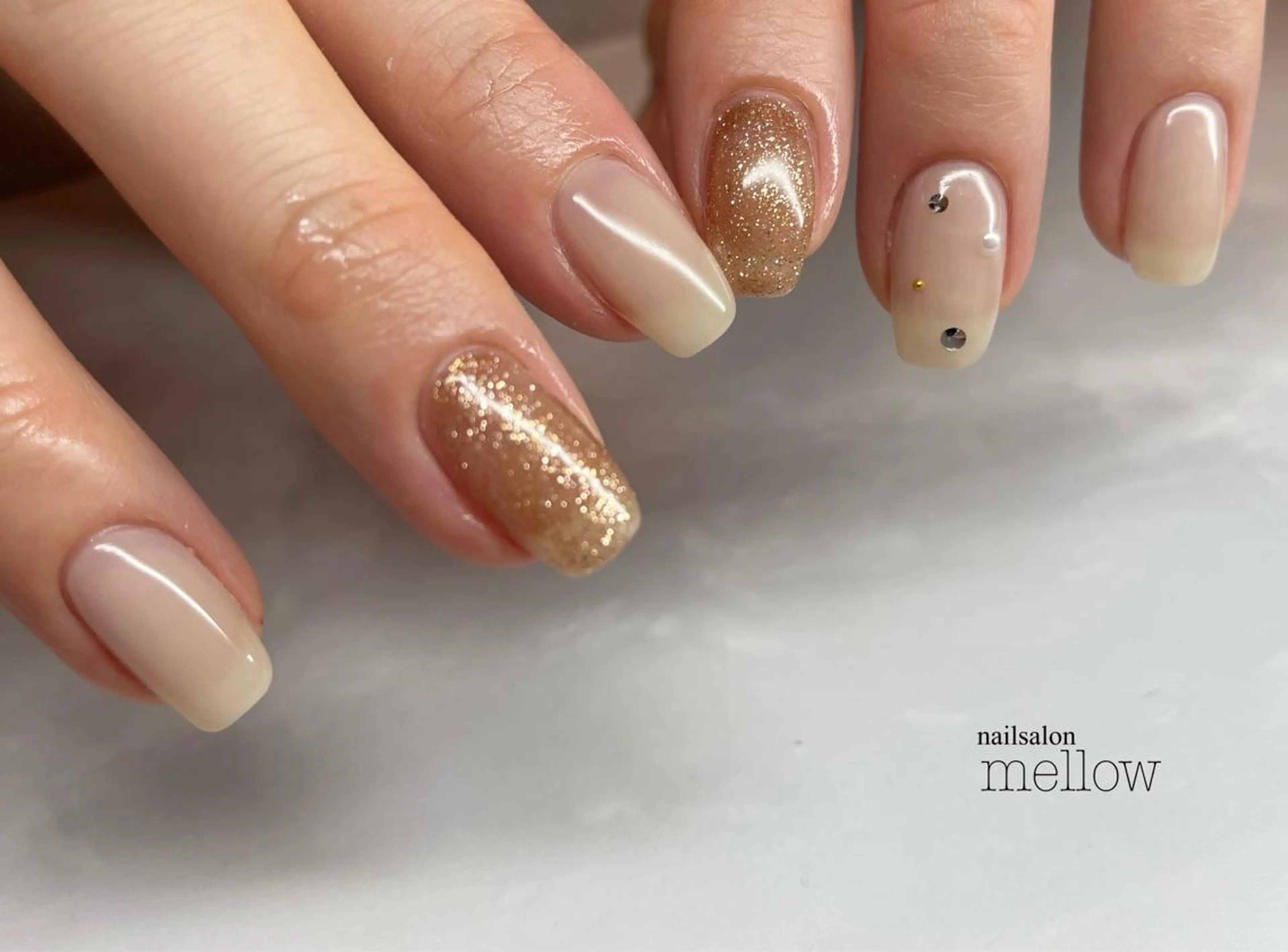 ネイル クリアネイル ストーンネイル 大山 浩美のネイルデザイン