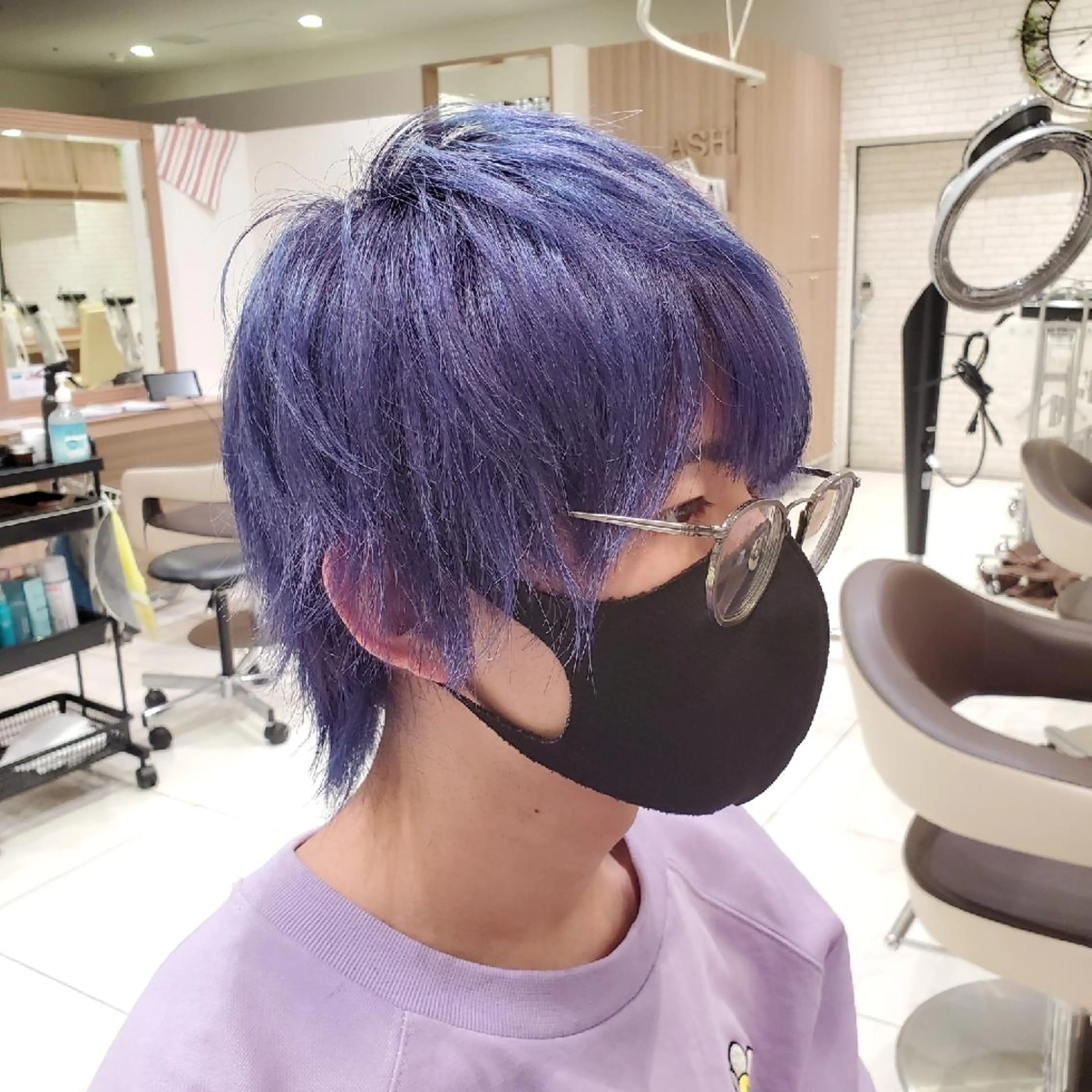 ショート カラー アッシュ ブリーチ イルミナカラー ラベンダーカラー ラベンダーアッシュ カラー特化🔥中村 和貴＜Ash津田沼＞のヘアスタイル