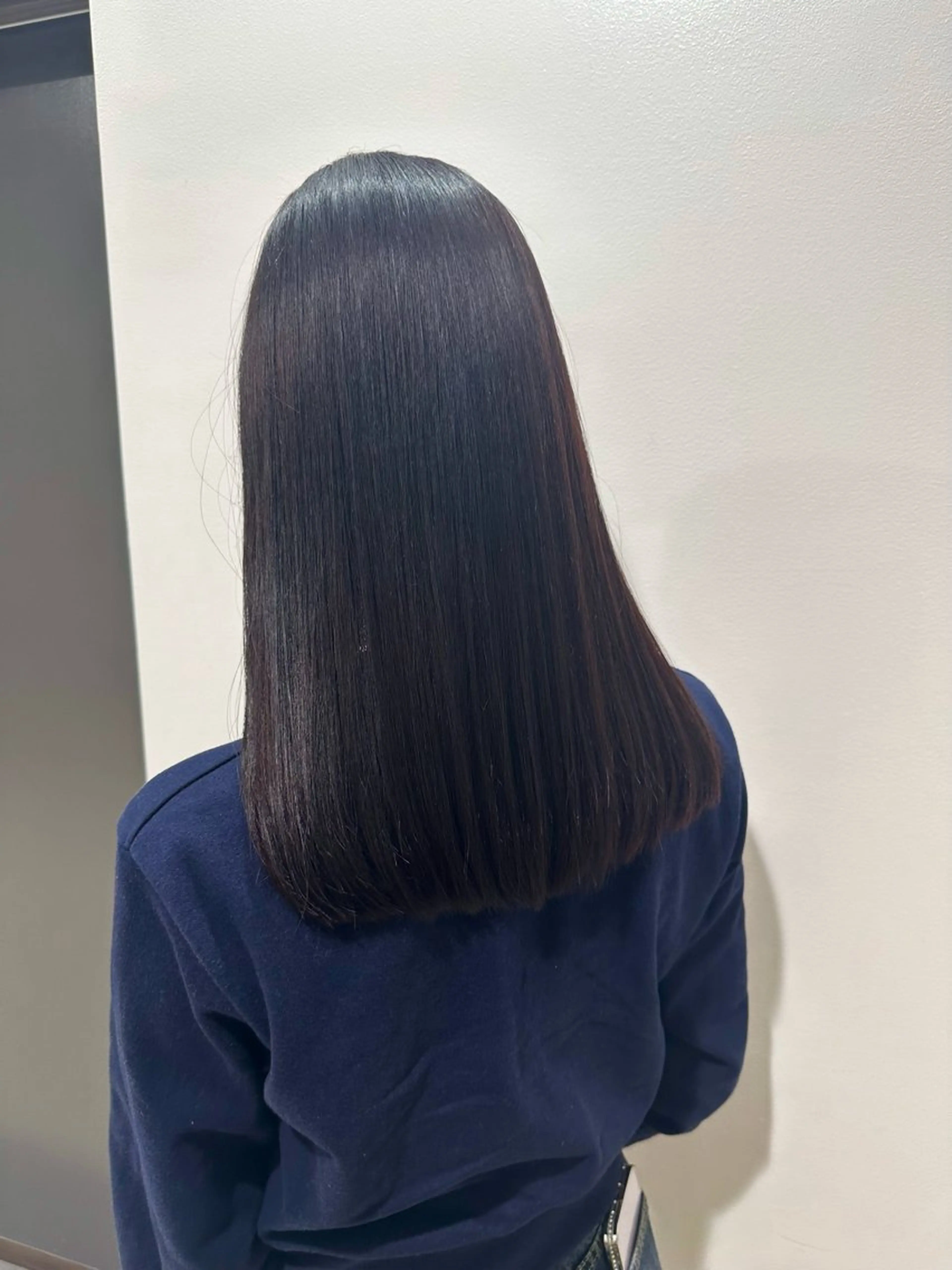 ロング カラー 黒髪 カシス カット ヘアカラー KEEN.所属・KEEN.渋沢/ ブリーチ/みなのヘアスタイル