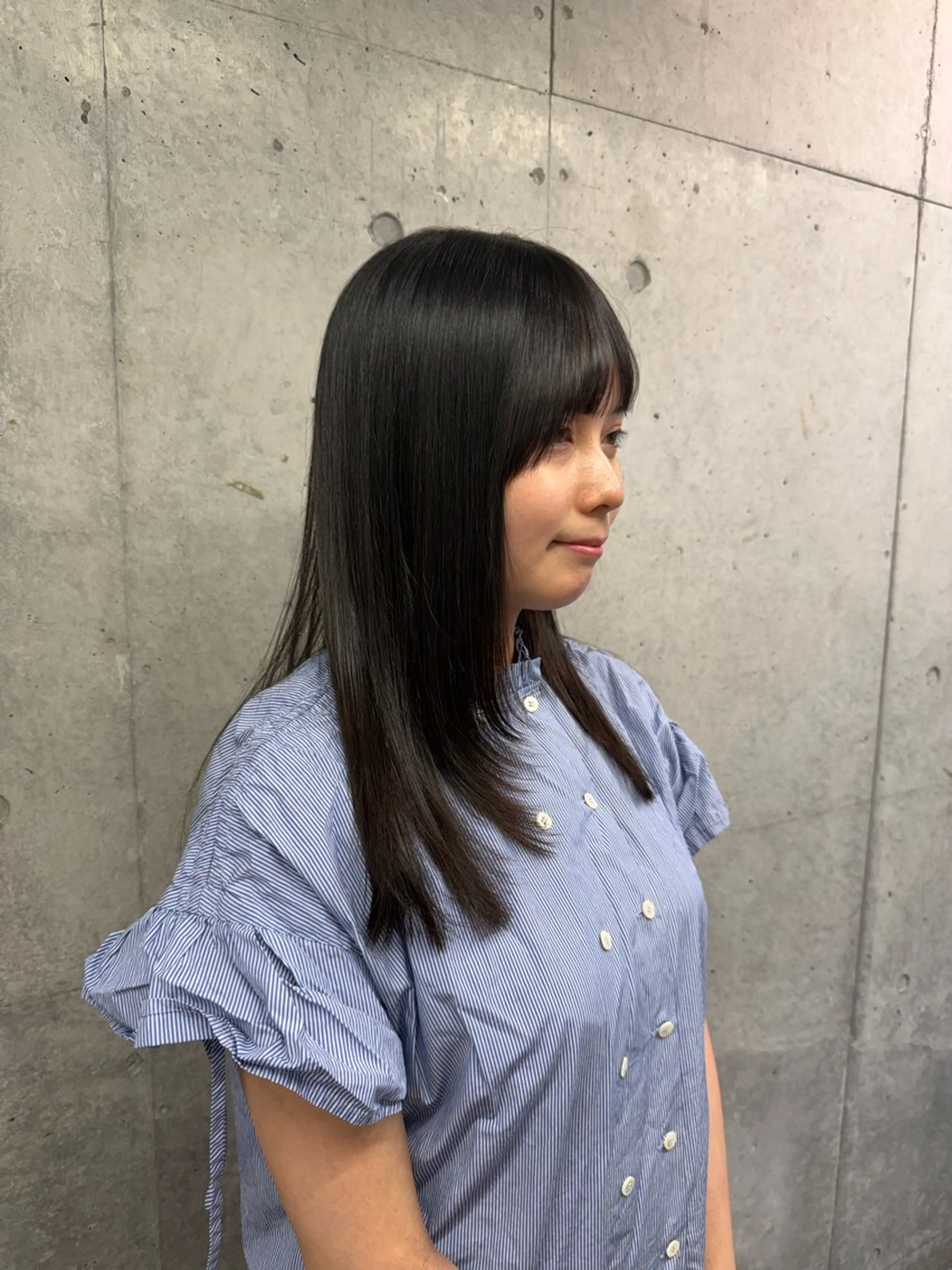 セミロング レイヤーカット カット トリートメント ヘッドスパ ヘアセット 艶カラー/レイヤー/ 顔周り/ゆな🕊️のヘアスタイル