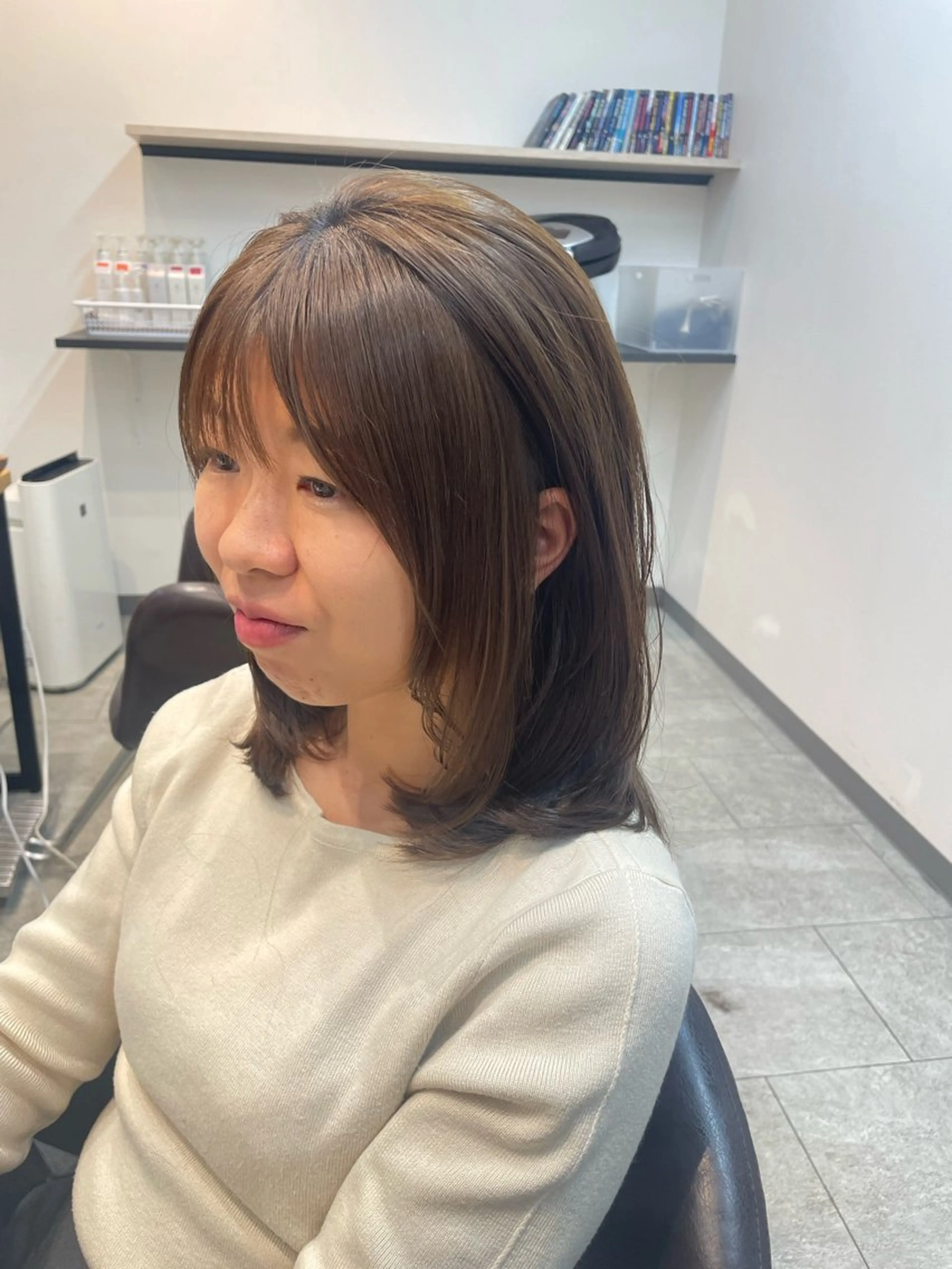 ミディアム カット ヘアカラー ミディアム/ボブ 六本木/佐藤ゆり🎀のヘアスタイル