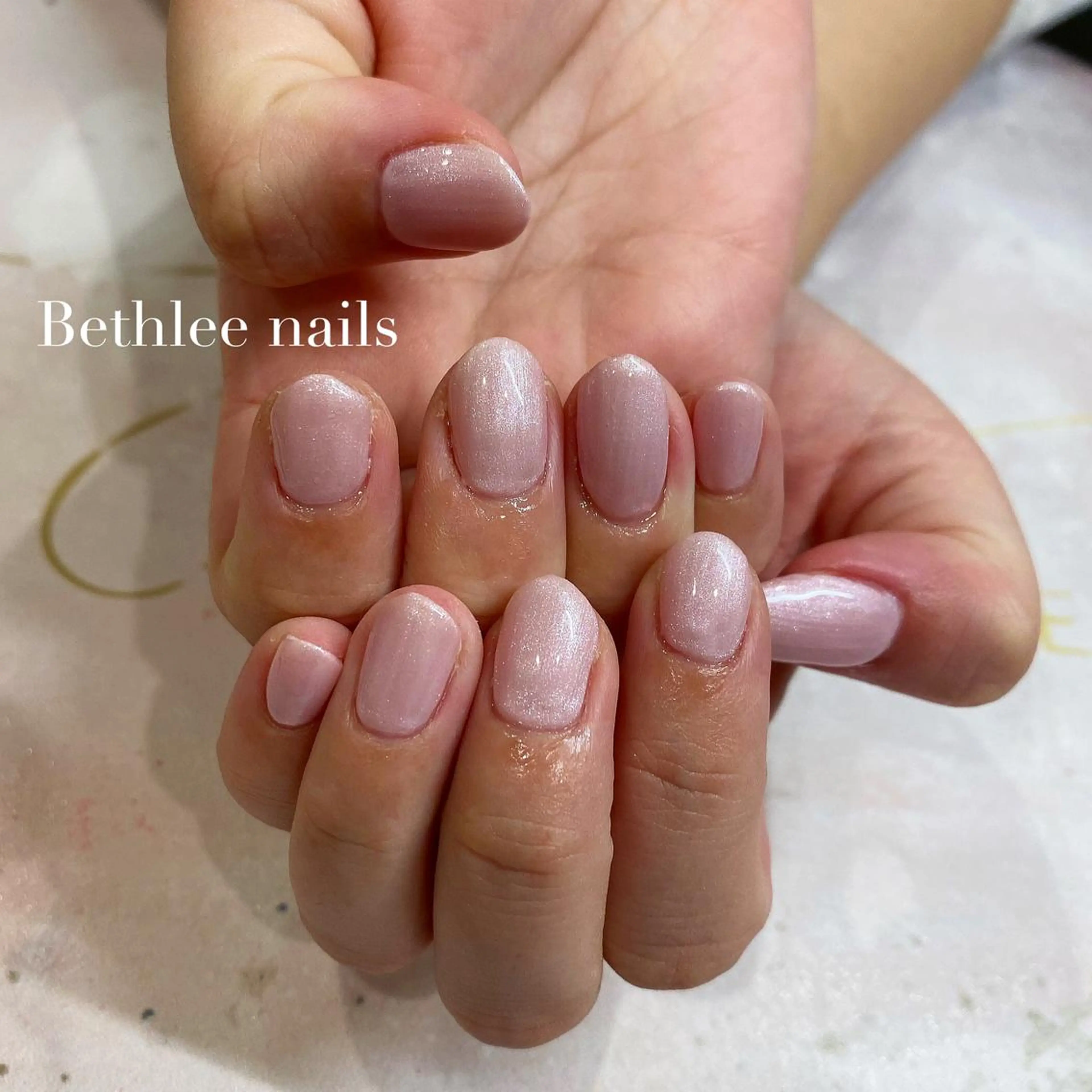 ネイル ワンカラーネイル ピンク ハンドネイル Bethlee nailsのネイルデザイン
