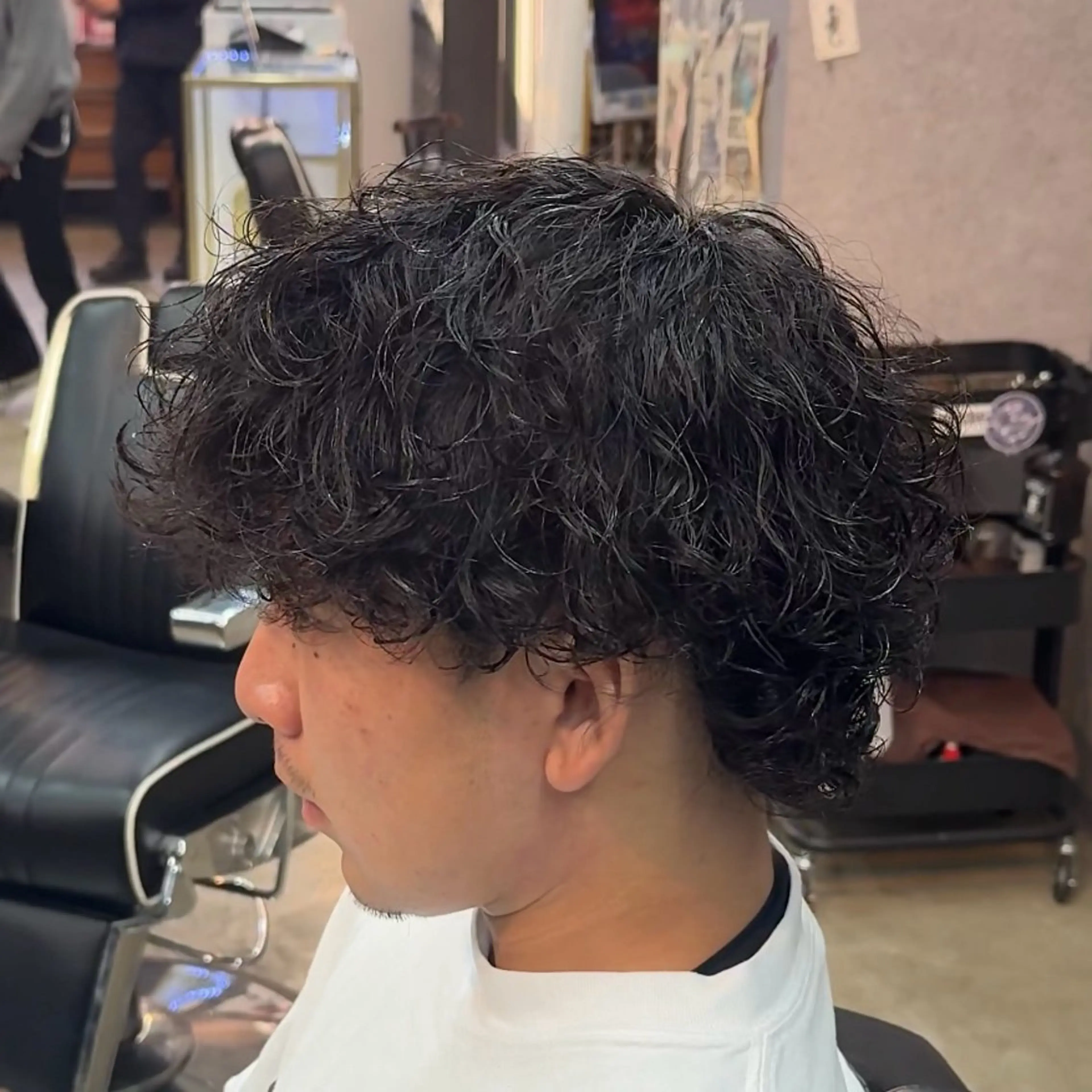ミディアム パーマ ヘアアレンジ メンズ MENIN メンズ サロン　望月　涼太のヘアスタイル