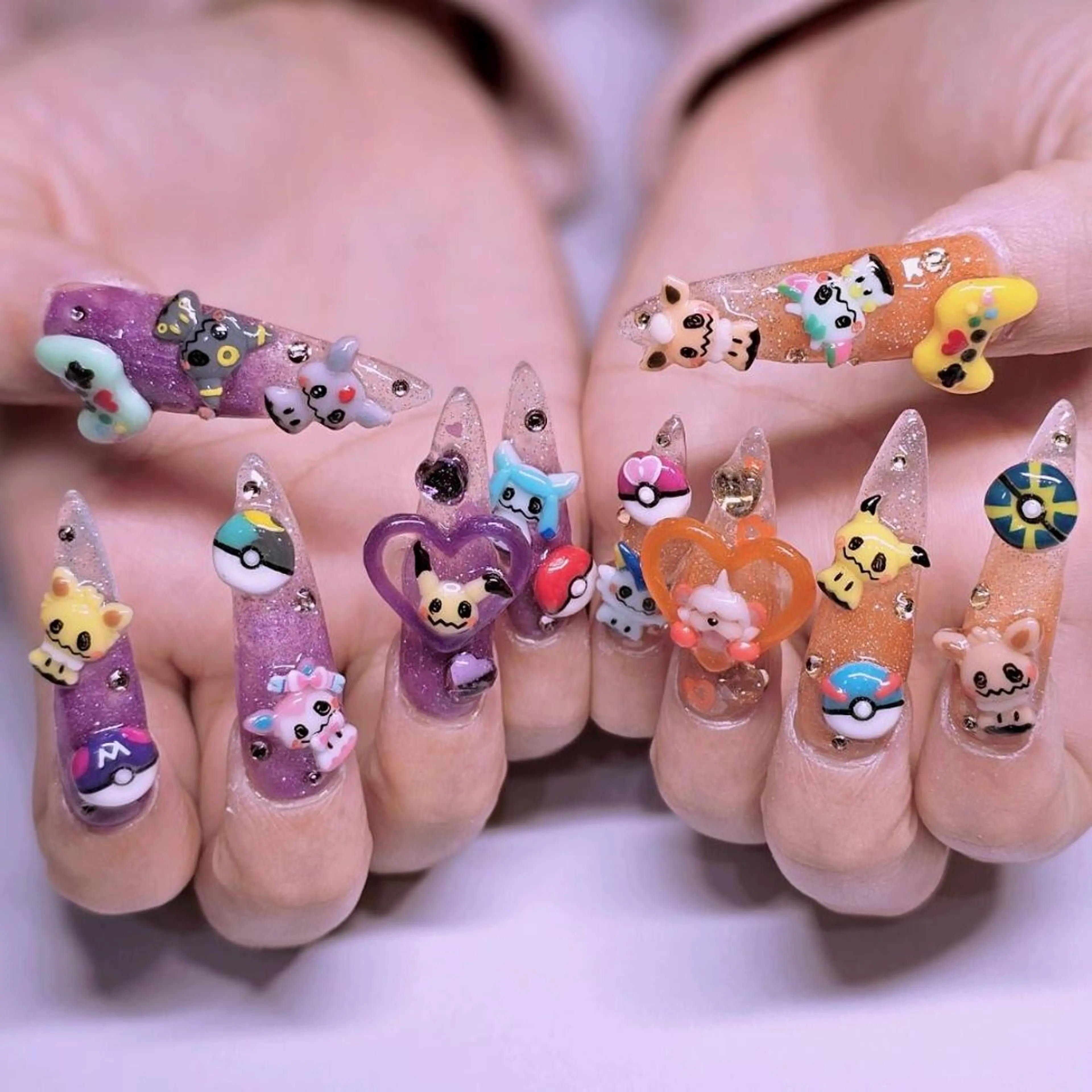 ネイル アートネイル クリアネイル グラデーション ラメ(グリッター) マグネットネイル ハンドネイル よしだ ひろきのネイルデザイン