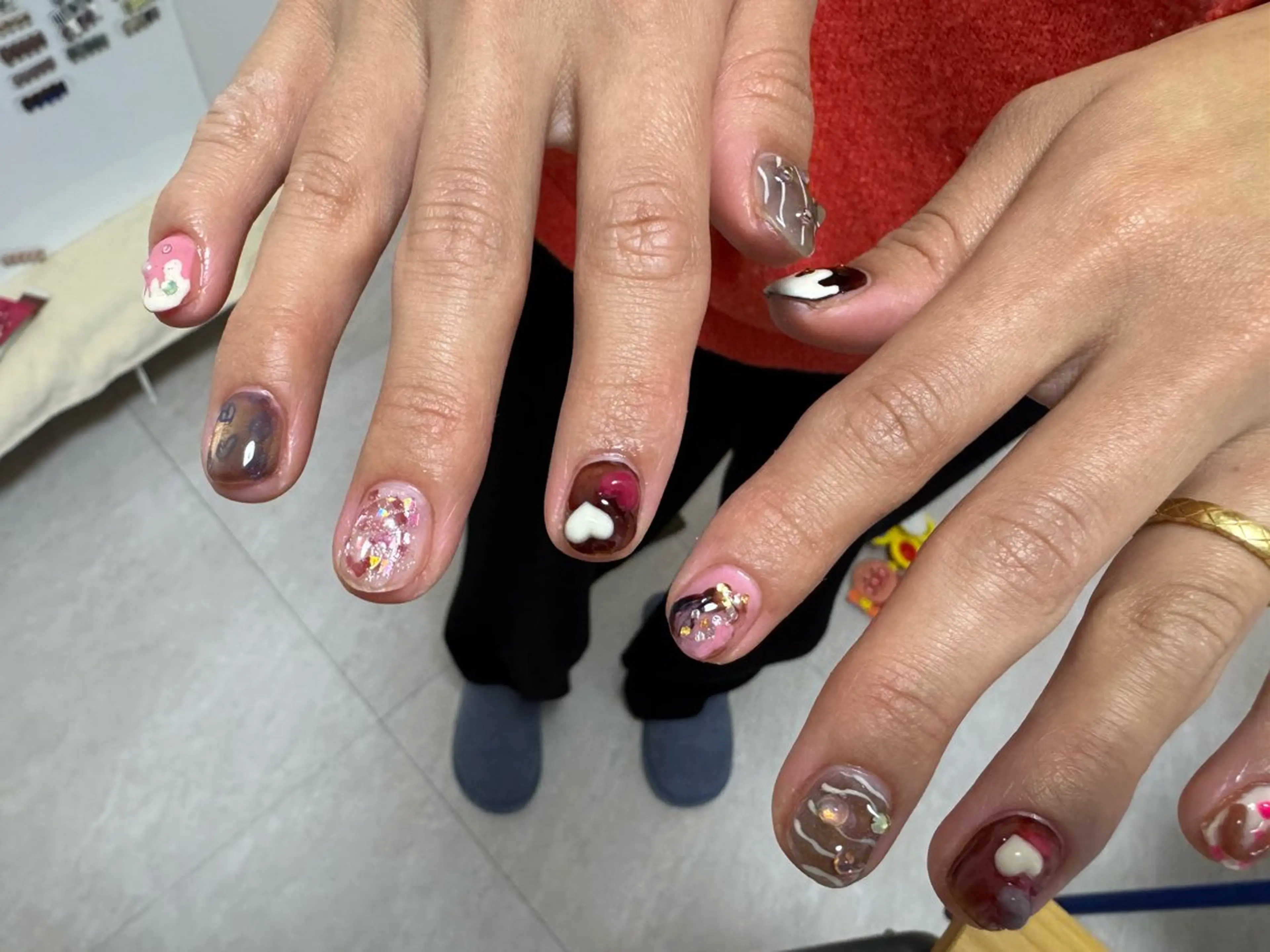 ネイル バレンタイン ハンドネイル tsumeasobi 🪬macoのネイルデザイン