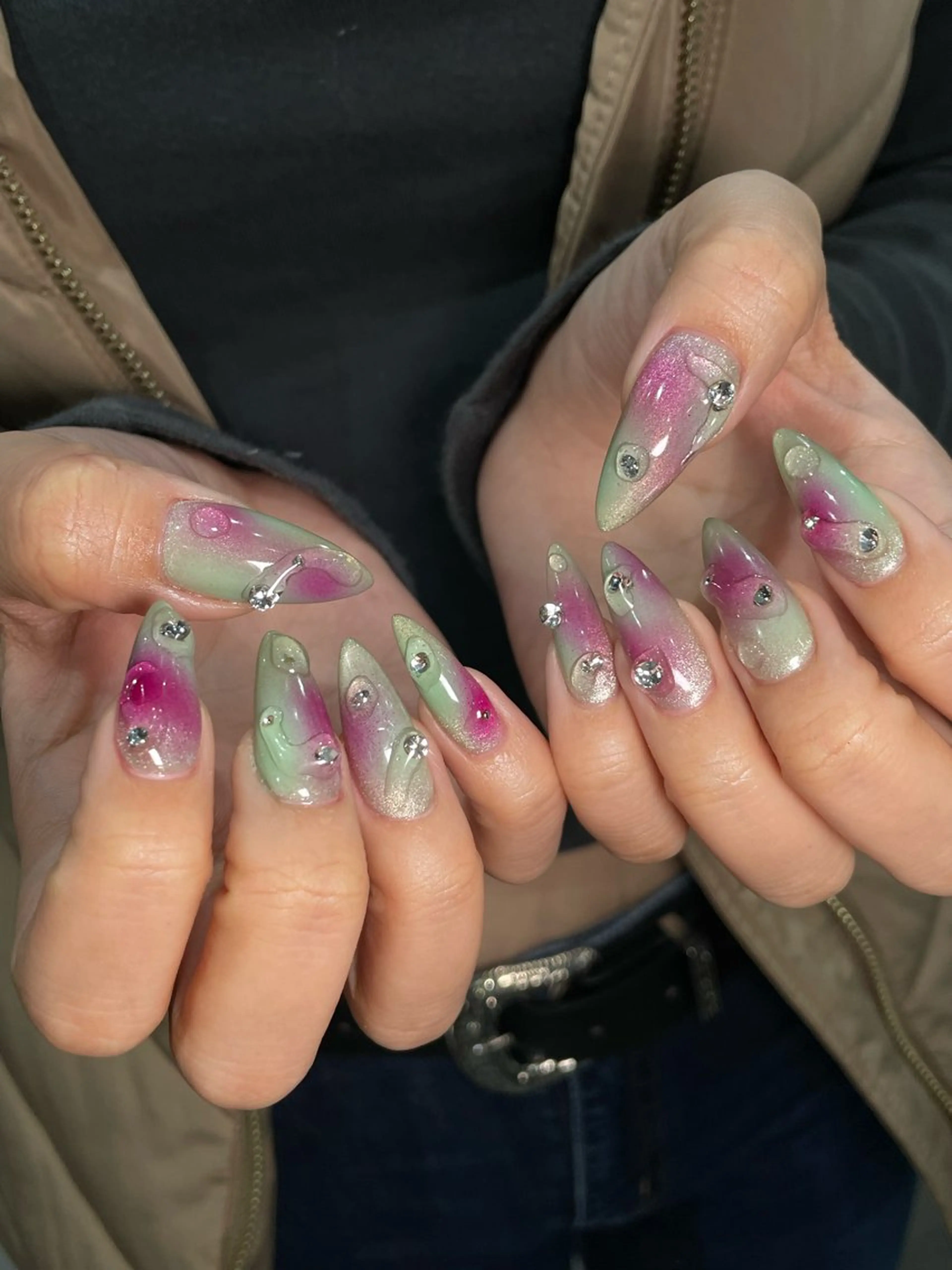 ネイル ハンドネイル Cleo 名古屋駅店 🖤Seraのネイルデザイン