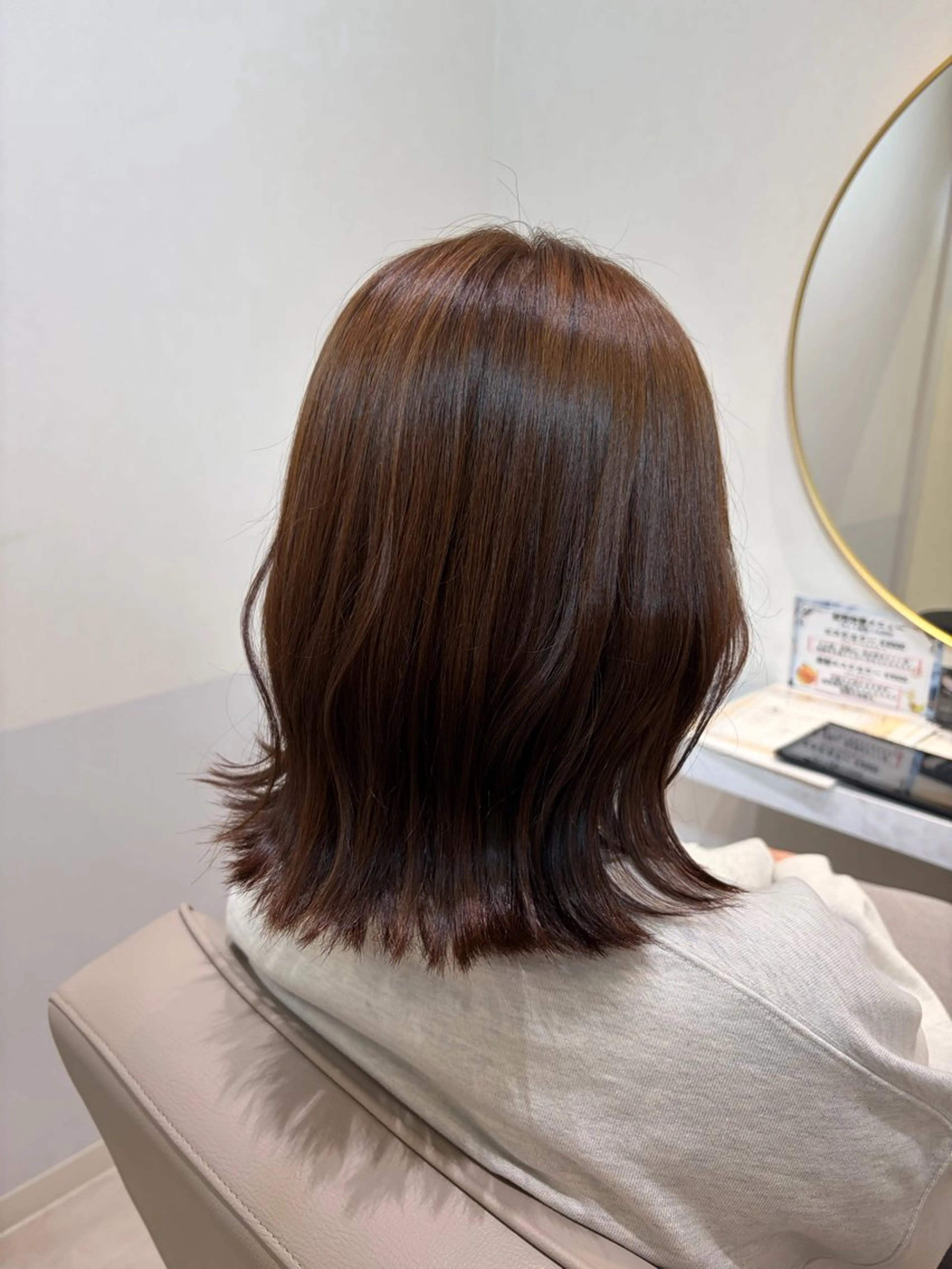 ミディアム カラー ベージュカラー オリーブベージュ 韓国ヘア・カラー 🩵SHIZUKUのヘアスタイル