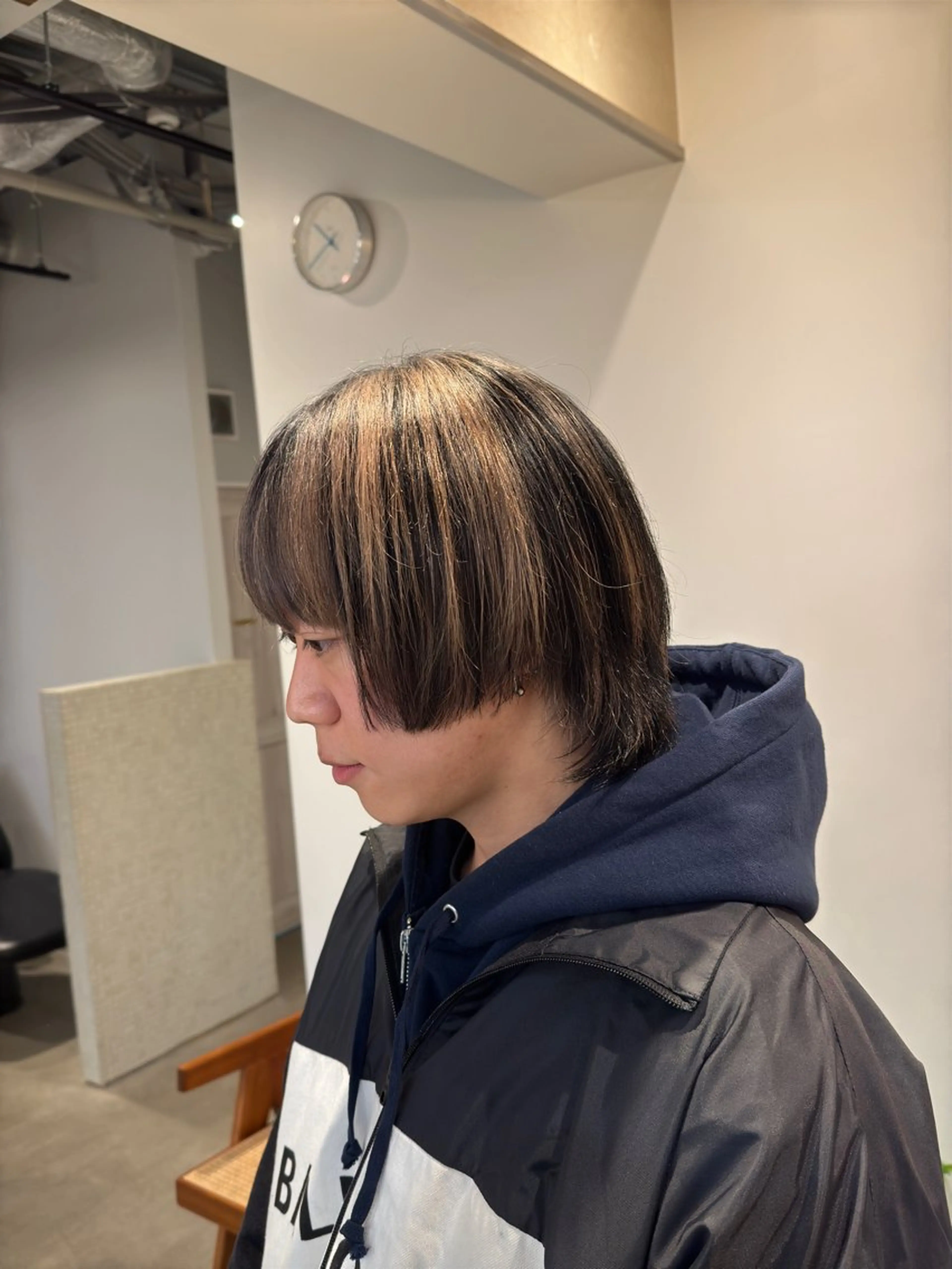 ミディアム カラー メンズパーマ No.1うえちりくのヘアスタイル