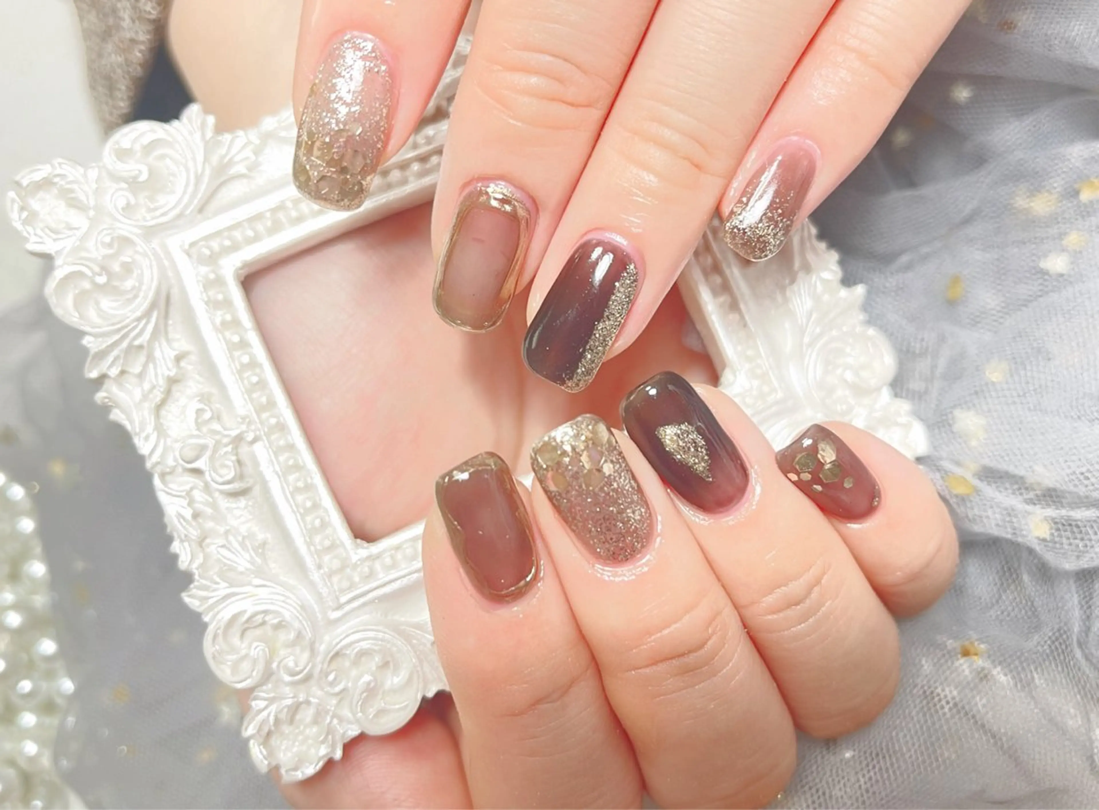 ネイル 🎀ネイルサロン エクラYUI🎀のネイルデザイン