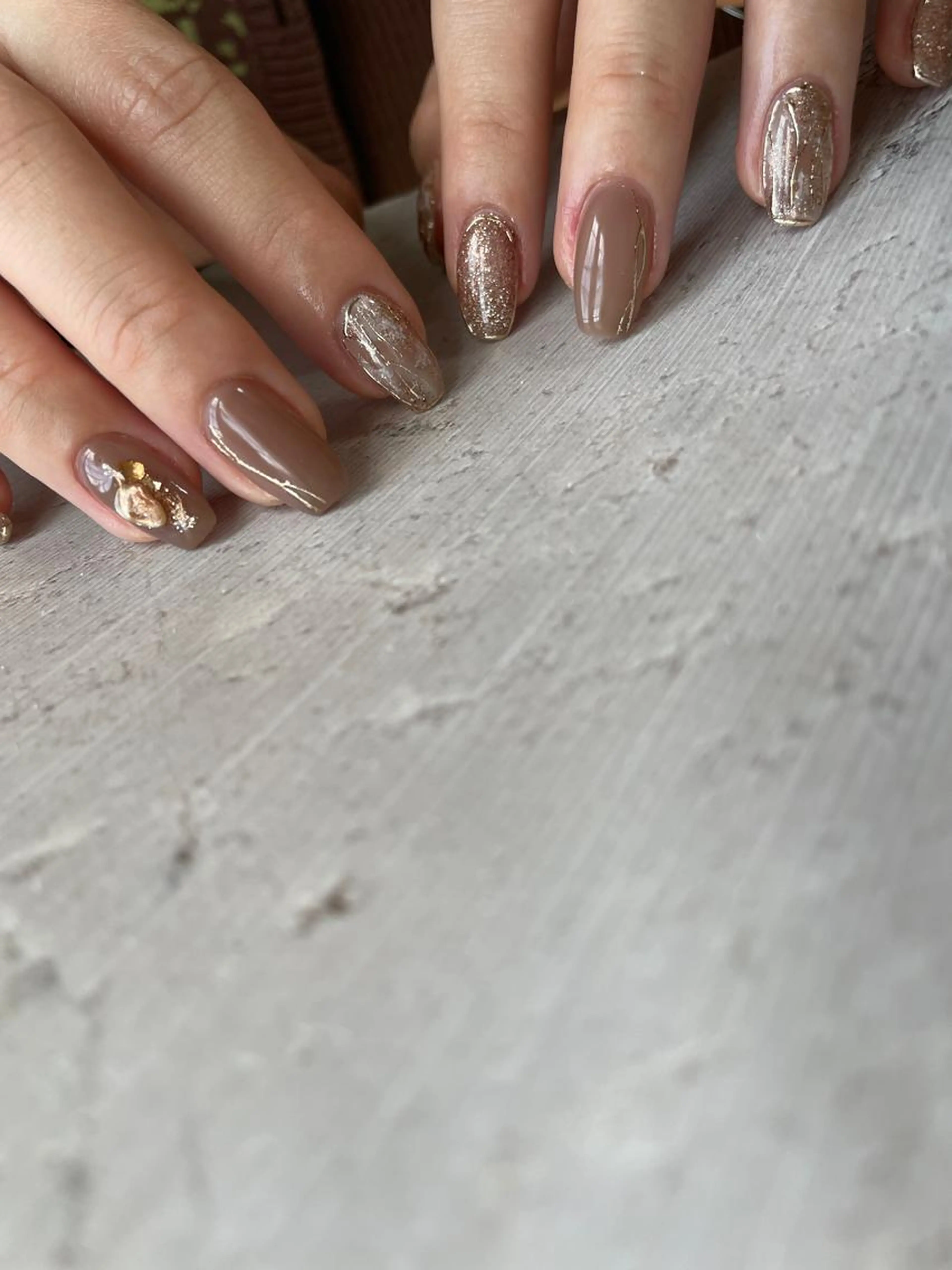 派手すぎないデザインネイル⭐︎上品ニュアンス⭐︎デザインSコースの写真