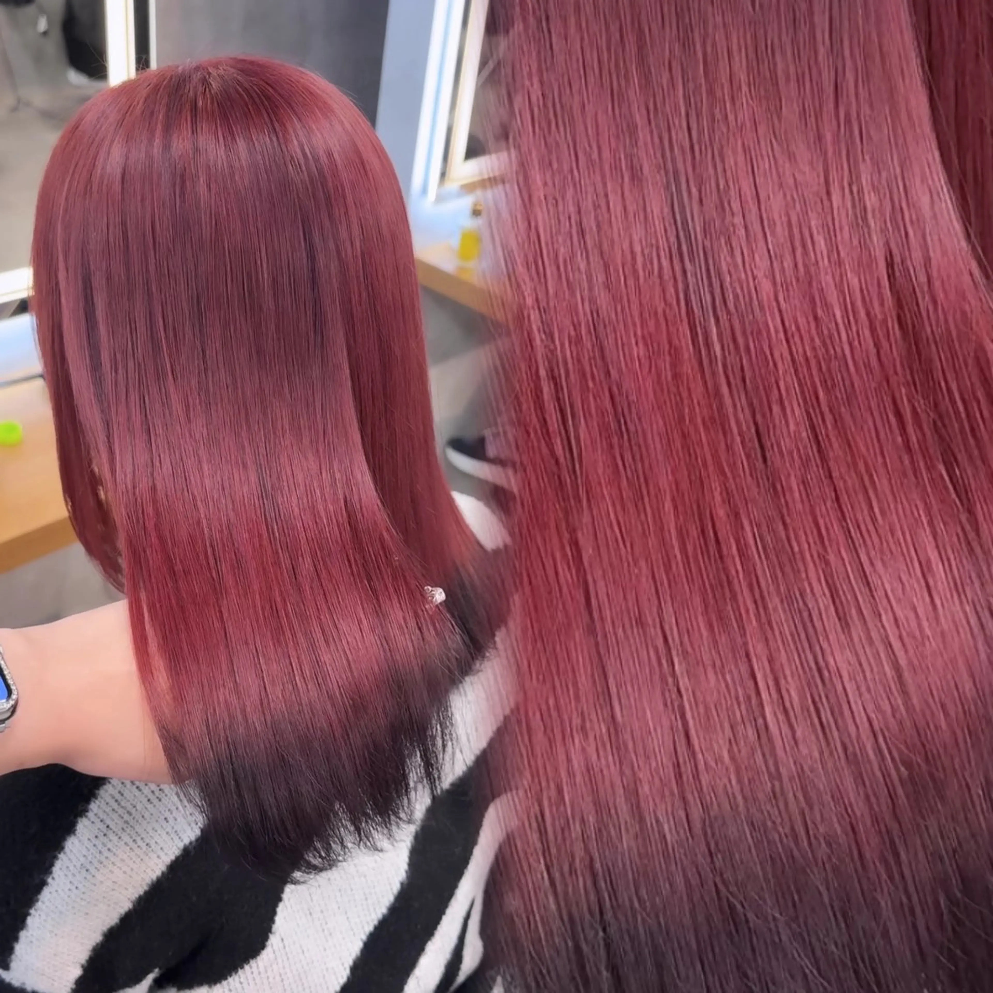 カラー 黒髪 ブリーチ ケアブリーチ デザインカラー ダブルカラー ヘアカラー トリートメント 札幌韓国風艶カラー 🎀𝐒𝐀𝐇𝐎のヘアスタイル