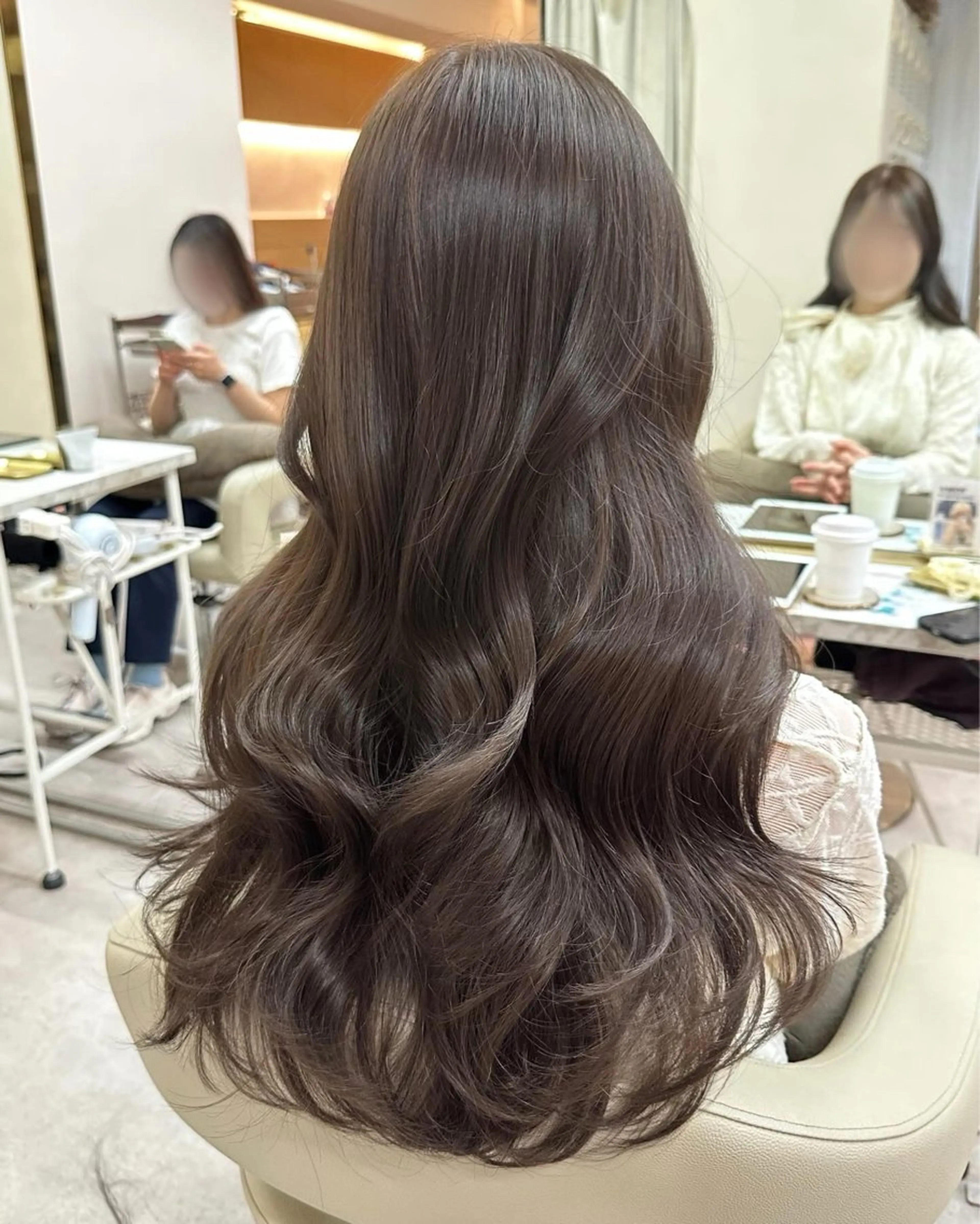 ロング カラー レイヤーカット 韓国ヘア🦢🖤 Sayumiのヘアスタイル